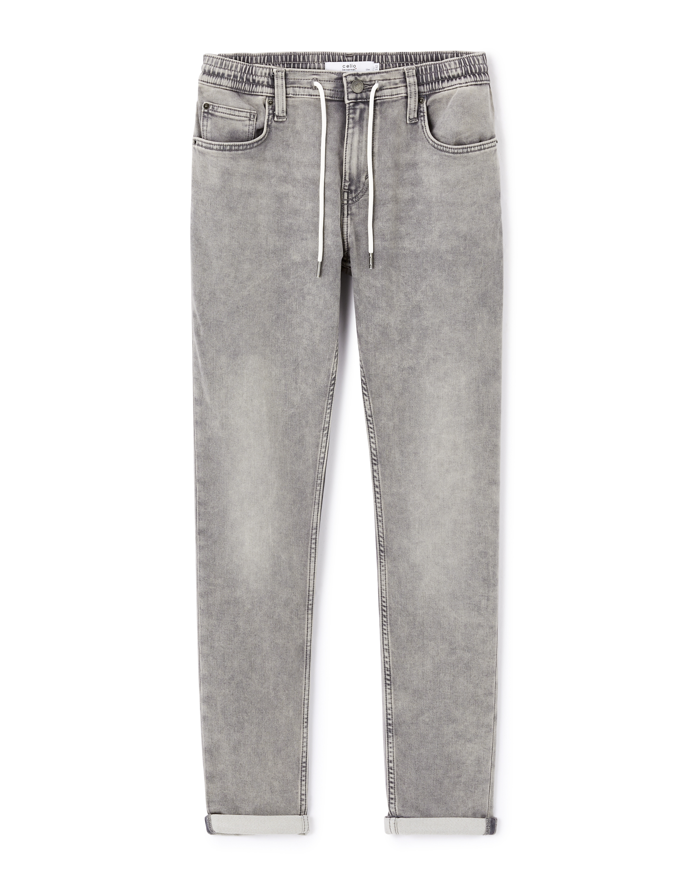 Jean jog slim coton stretch - gris
