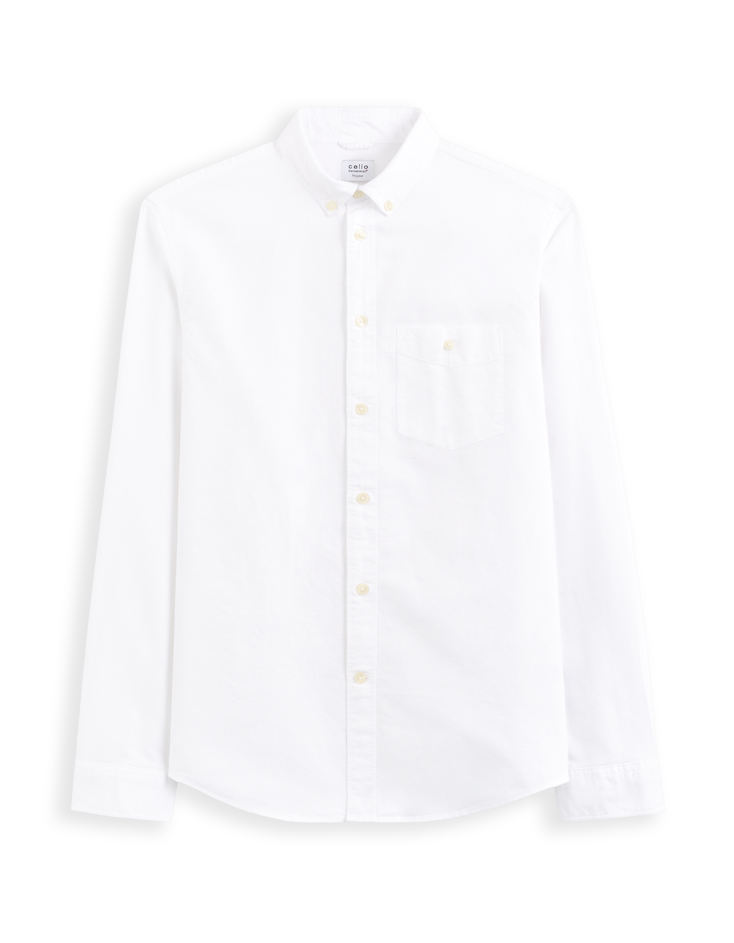 Chemise regular 100% coton oxford - blanc