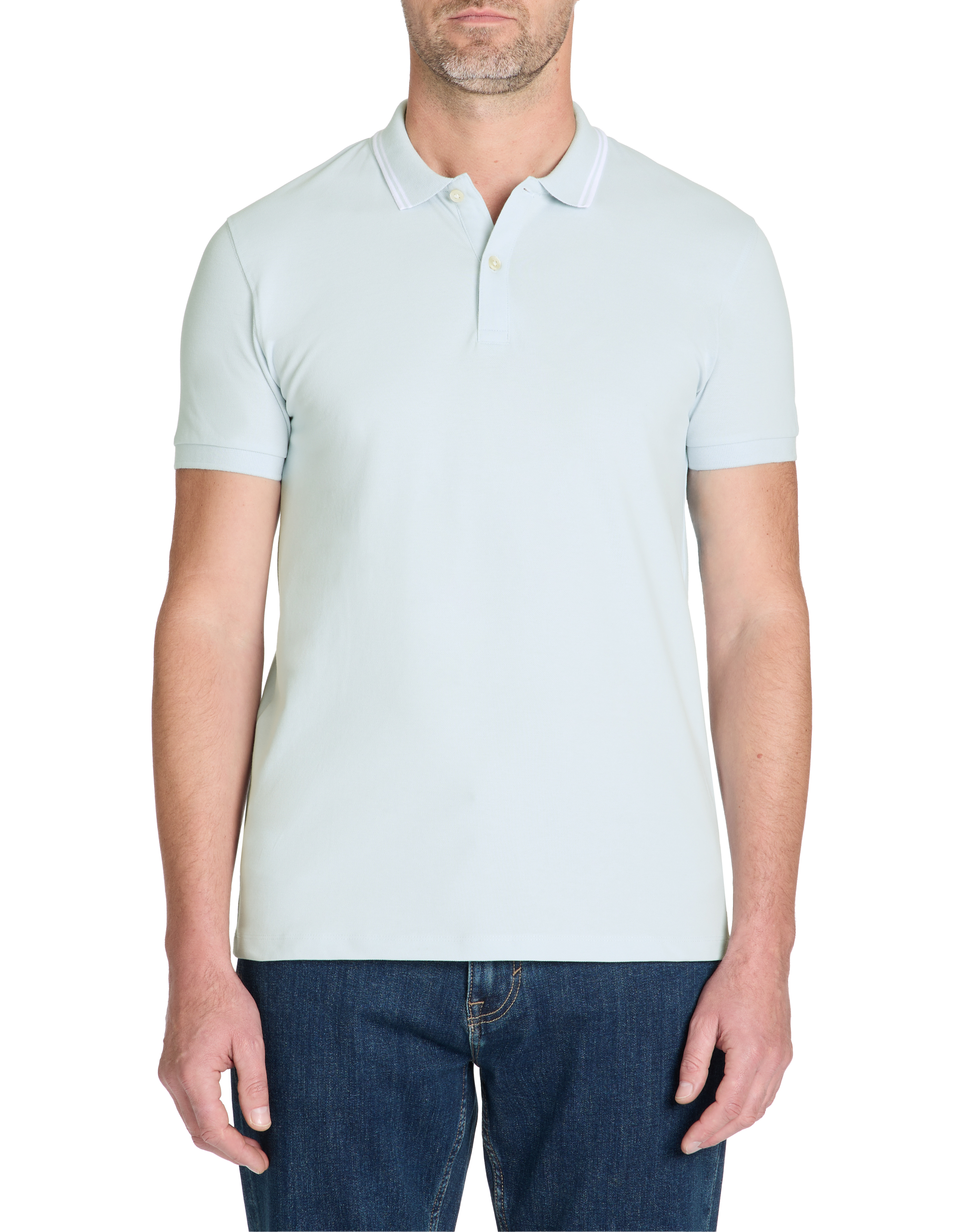 Polo slim coton stretch - clair - camaieu - Modalova