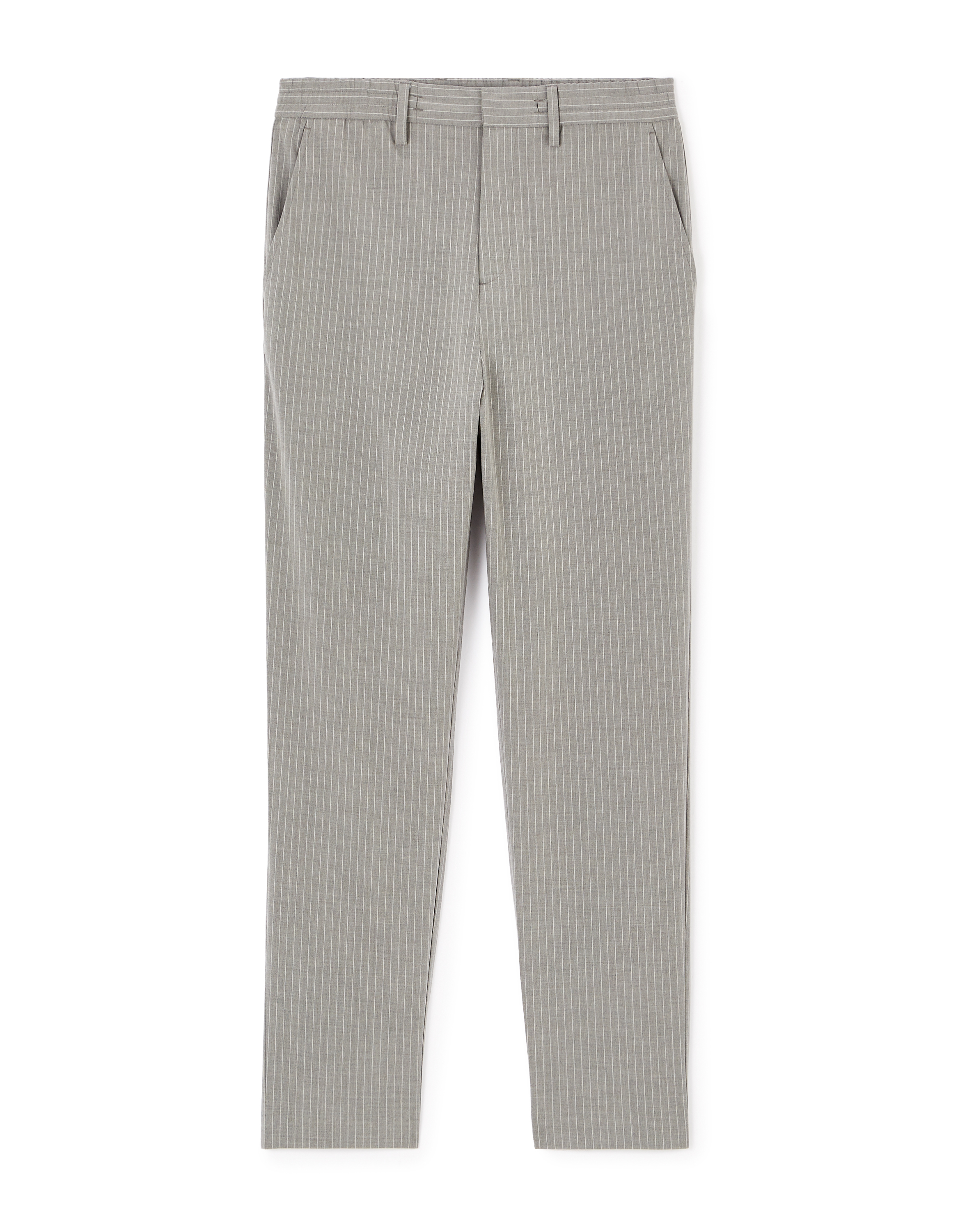 Pantalon straight stretch - gris