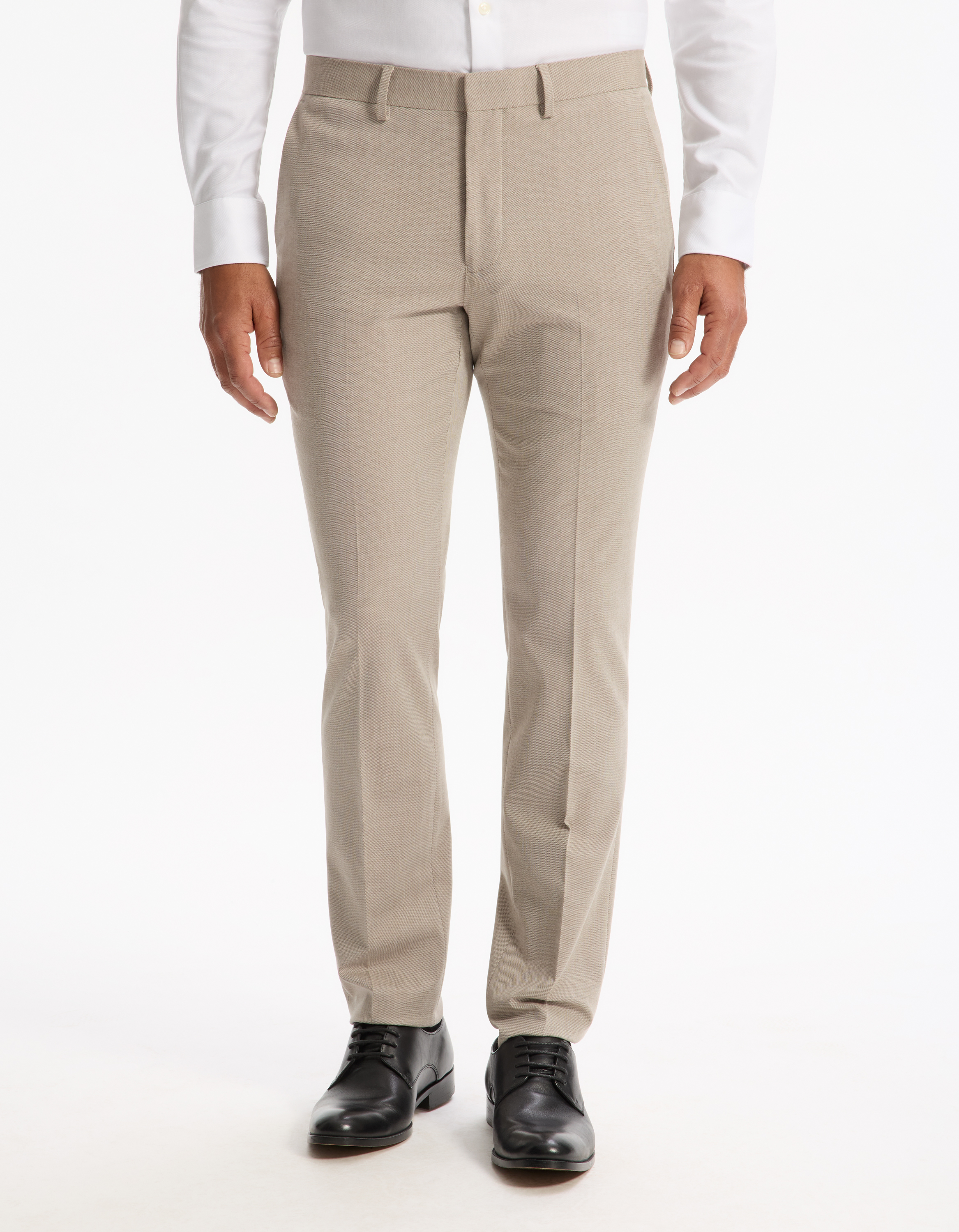 Pantalon de costume slim stretch - beige - camaieu - Modalova
