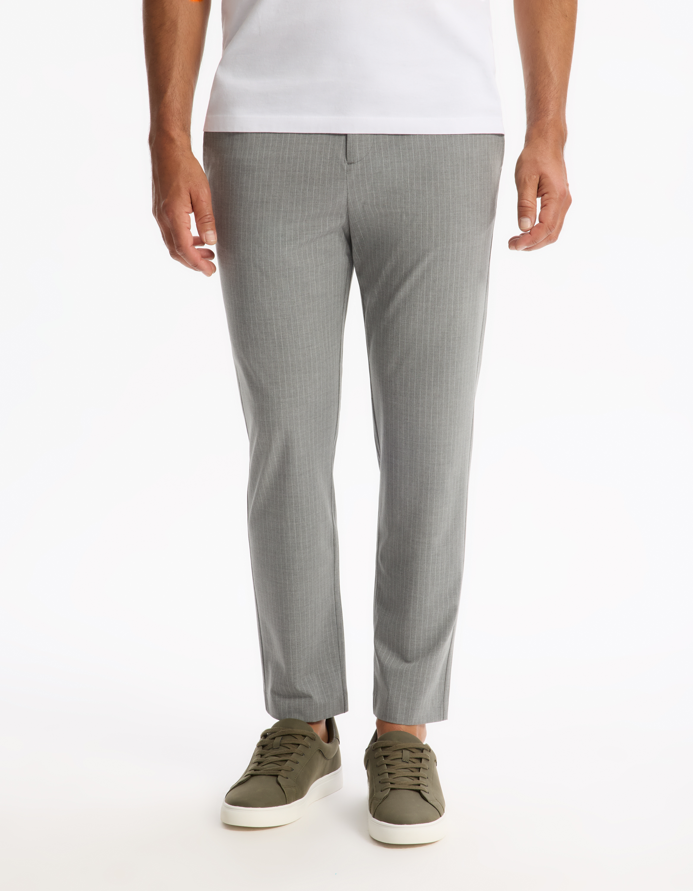 Pantalon straight stretch - gris - camaieu - Modalova