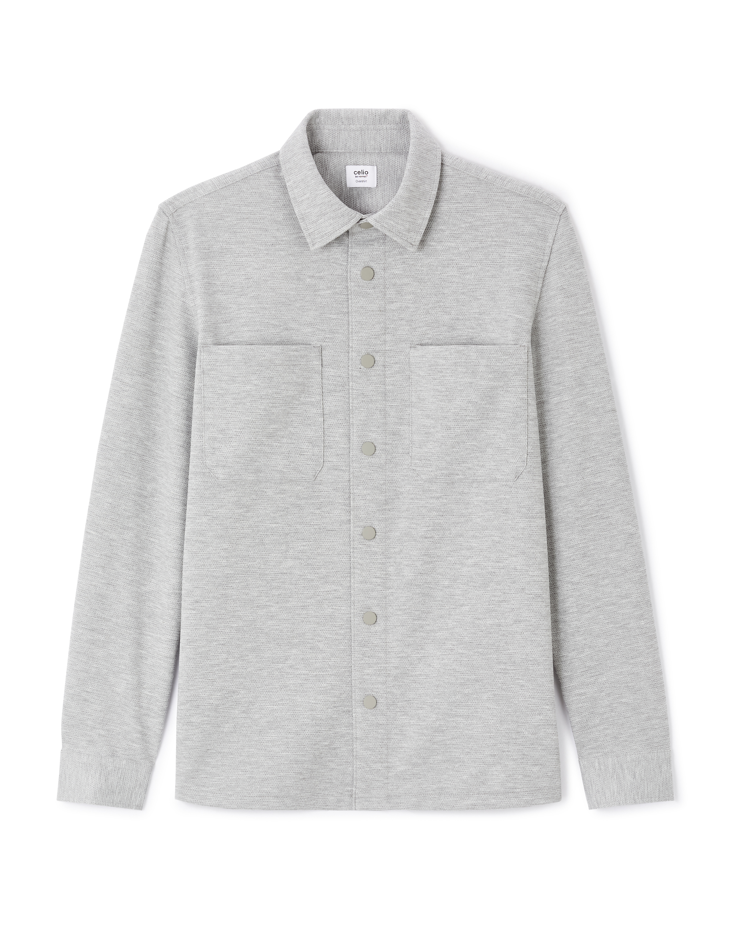 Surchemise texturée 2 poches - gris clair