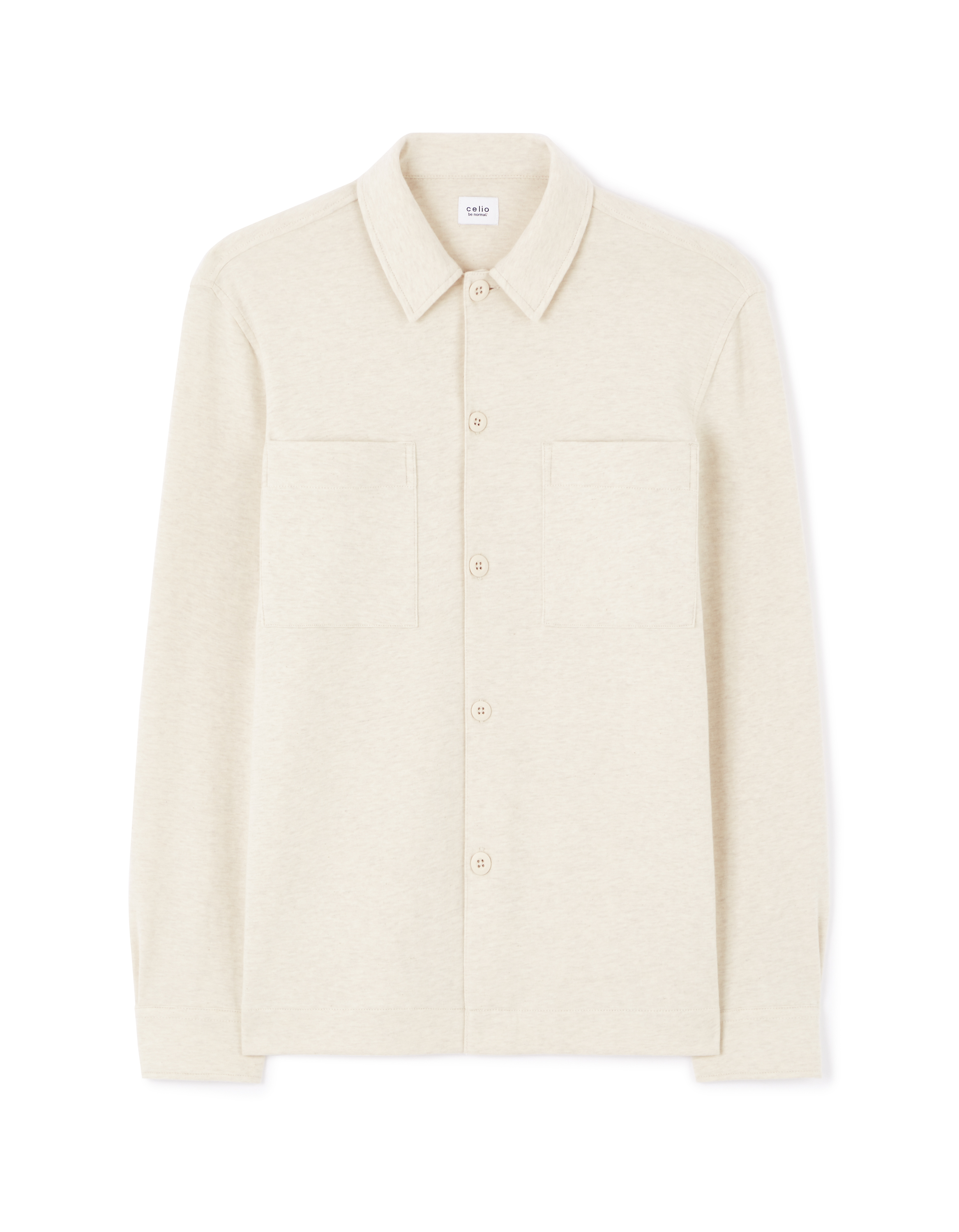 Surchemise boutonné 2 poches - blanc