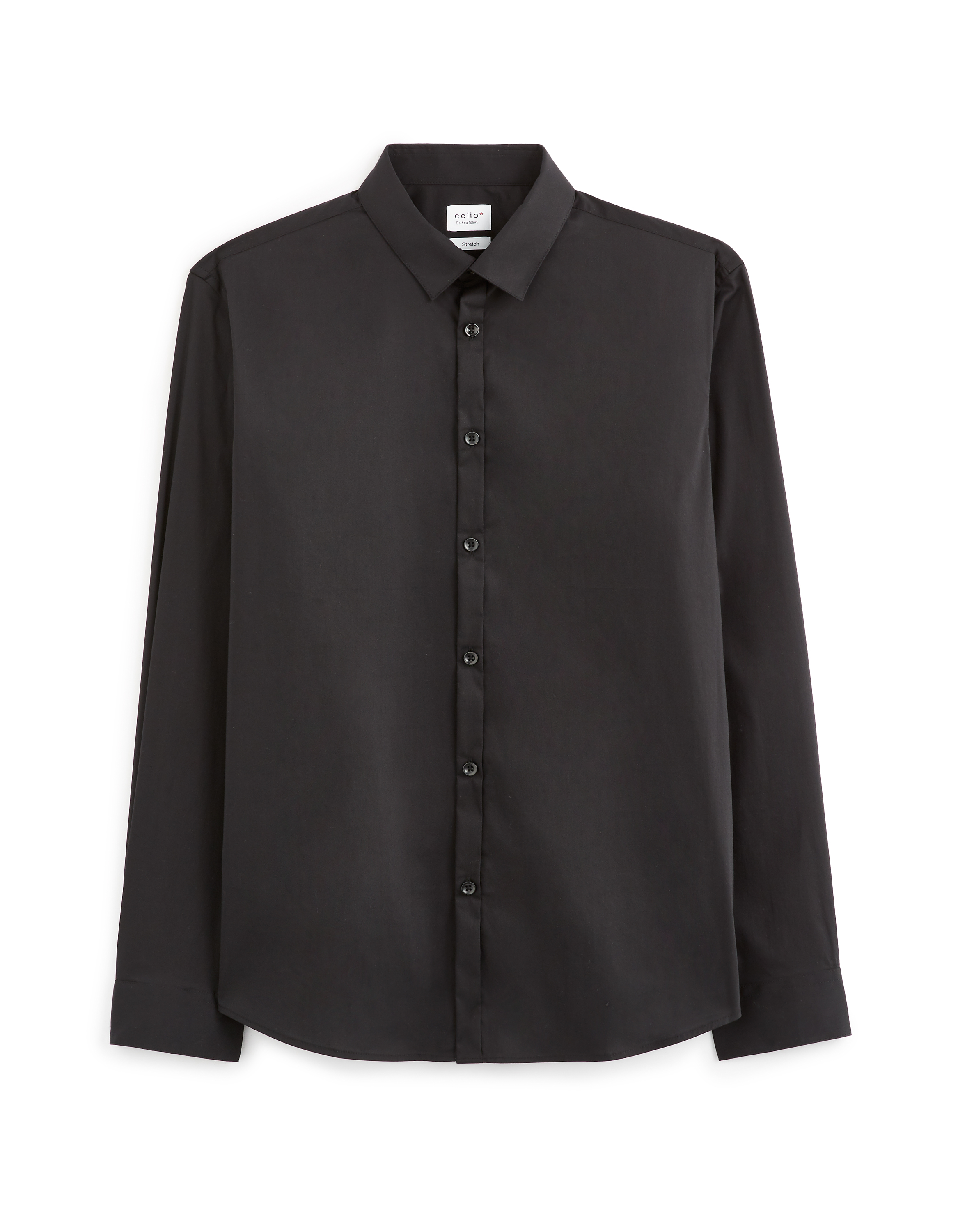 Chemise extra slim coton stretch - noir