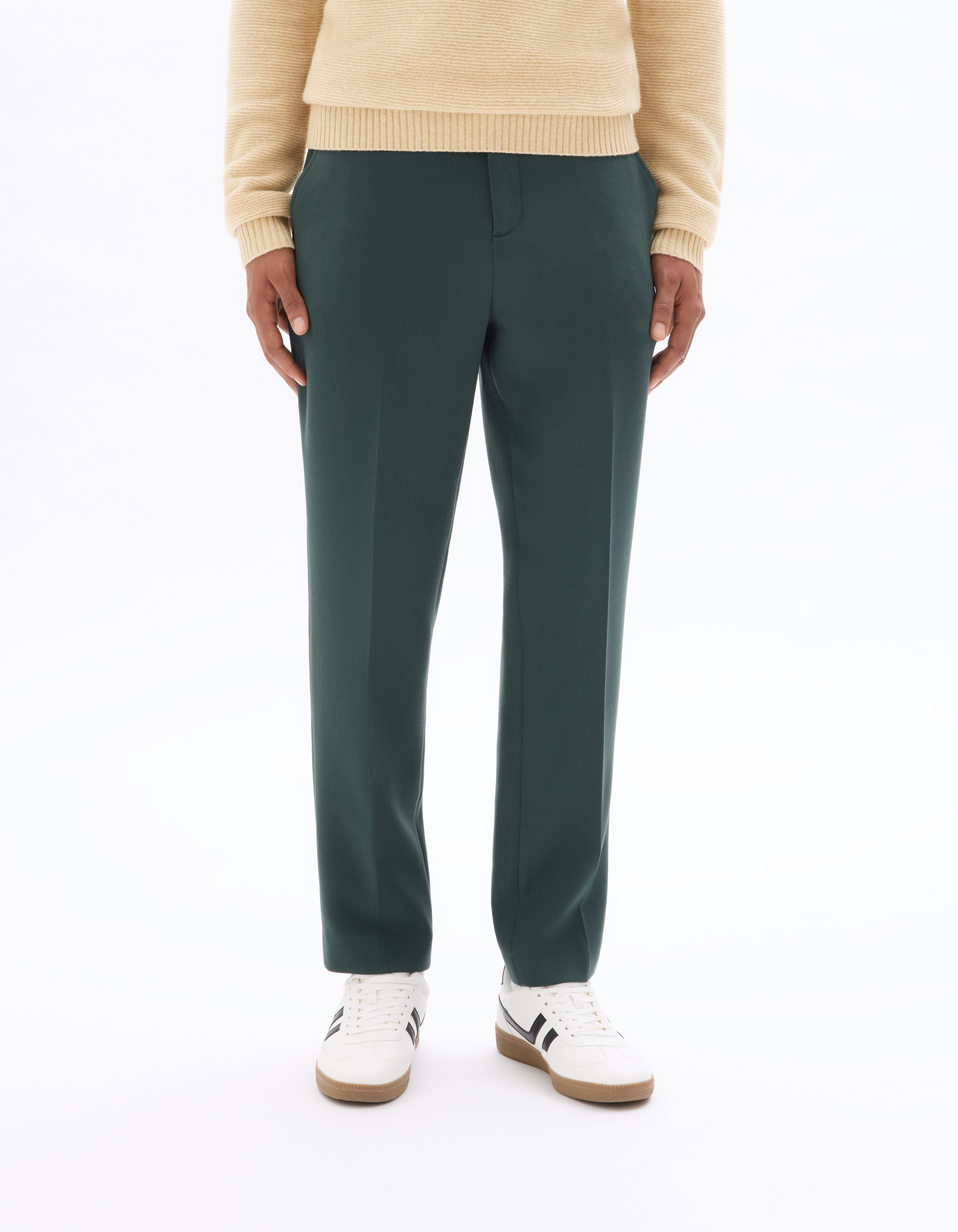 Pantalon 24H straight stretch - vert foncé - camaieu - Modalova