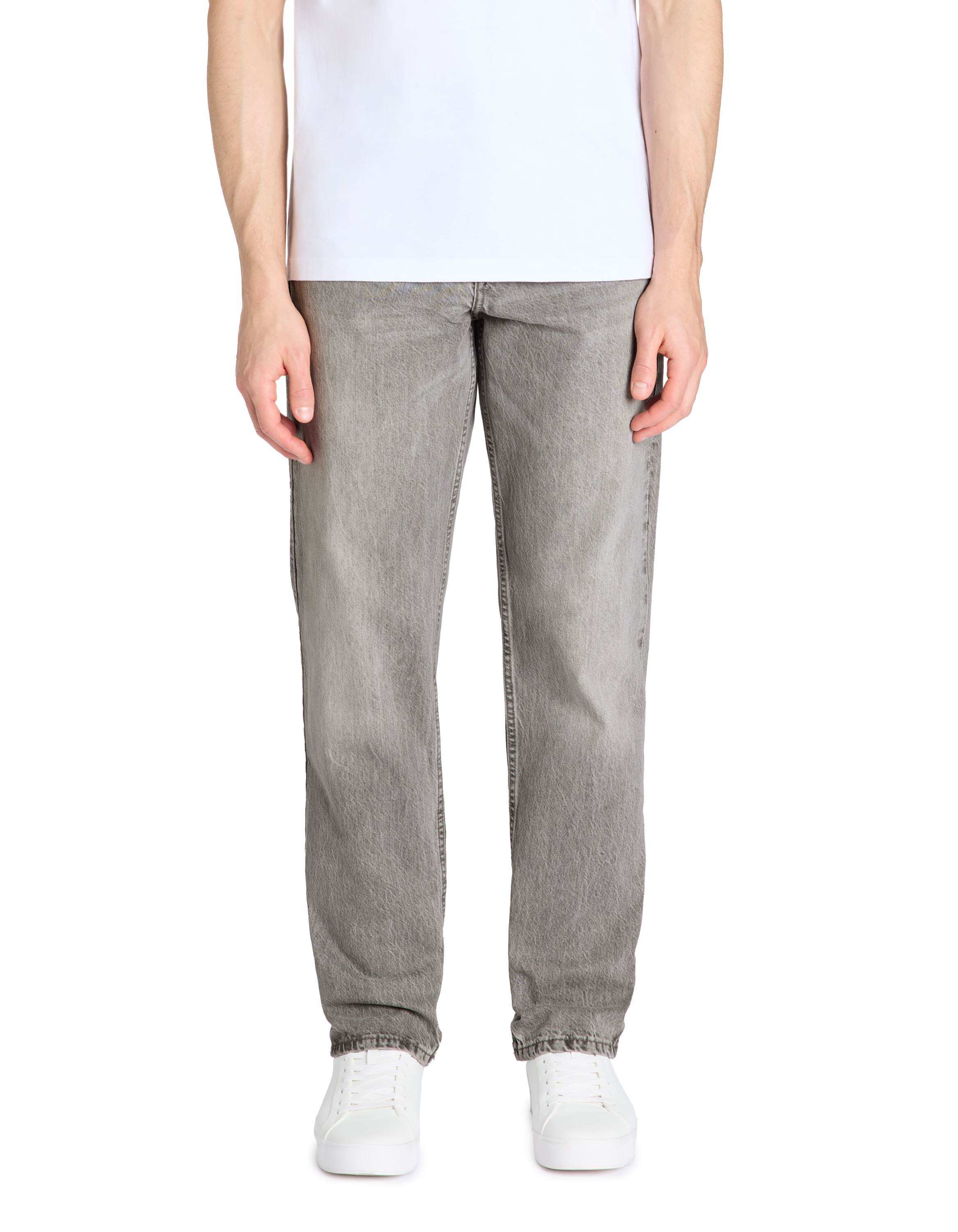 Jean loose 100% coton - gris moyen - camaieu - Modalova