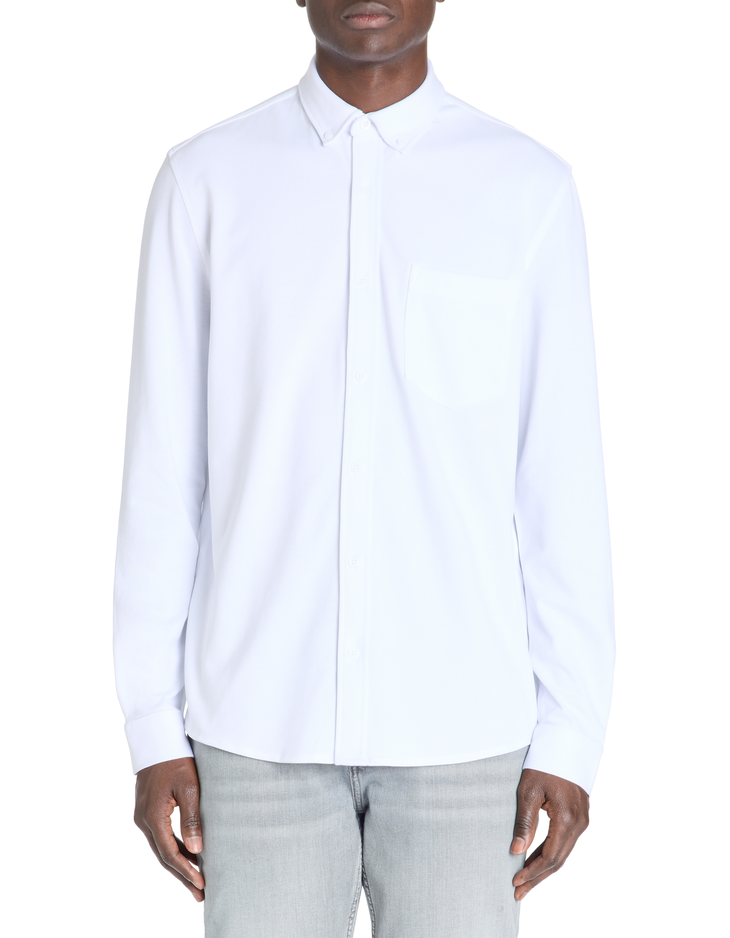 Chemise regular coton piqué stretch - camaieu - Modalova