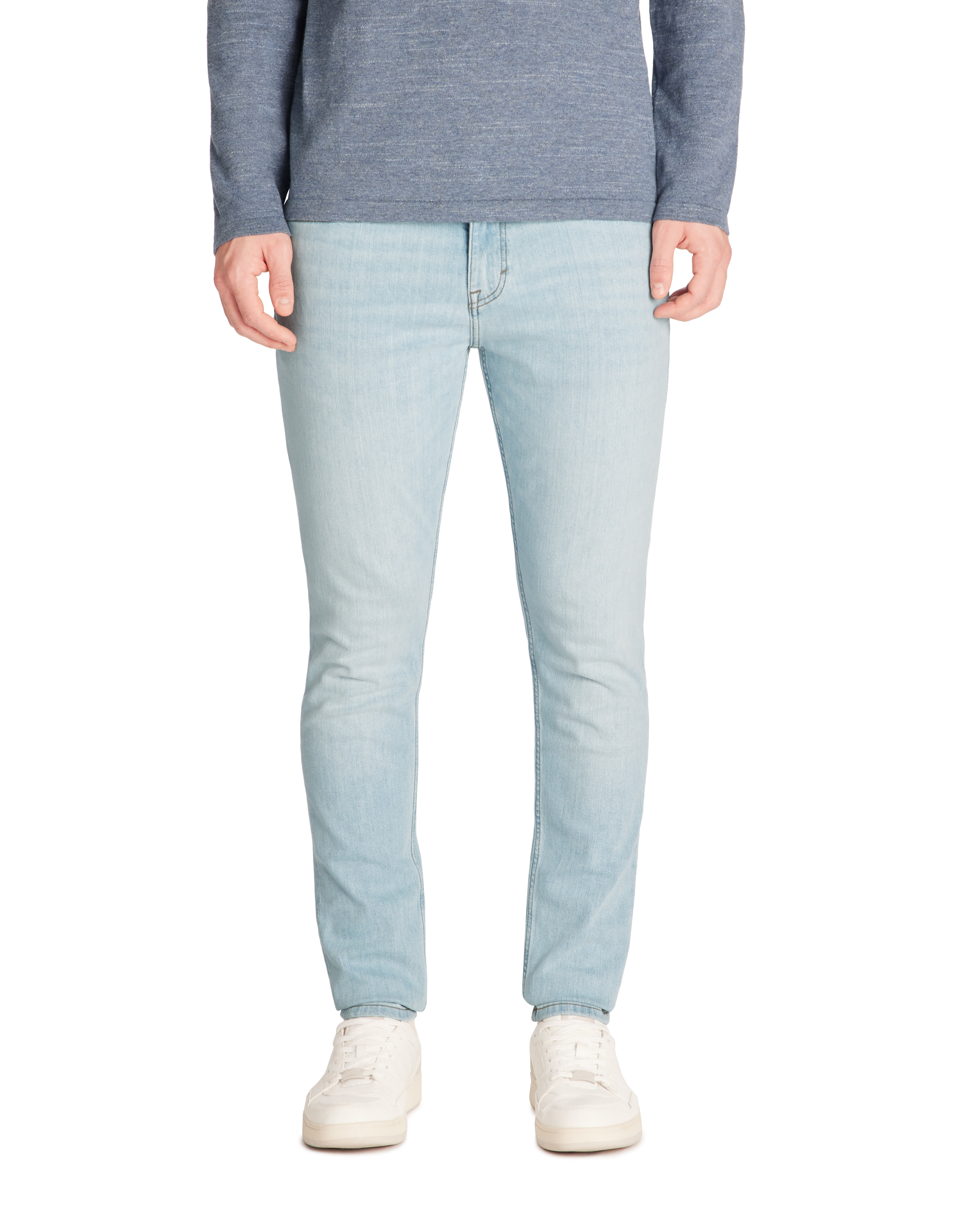 Jean skinny coton stretch - bleu clair - camaieu - Modalova