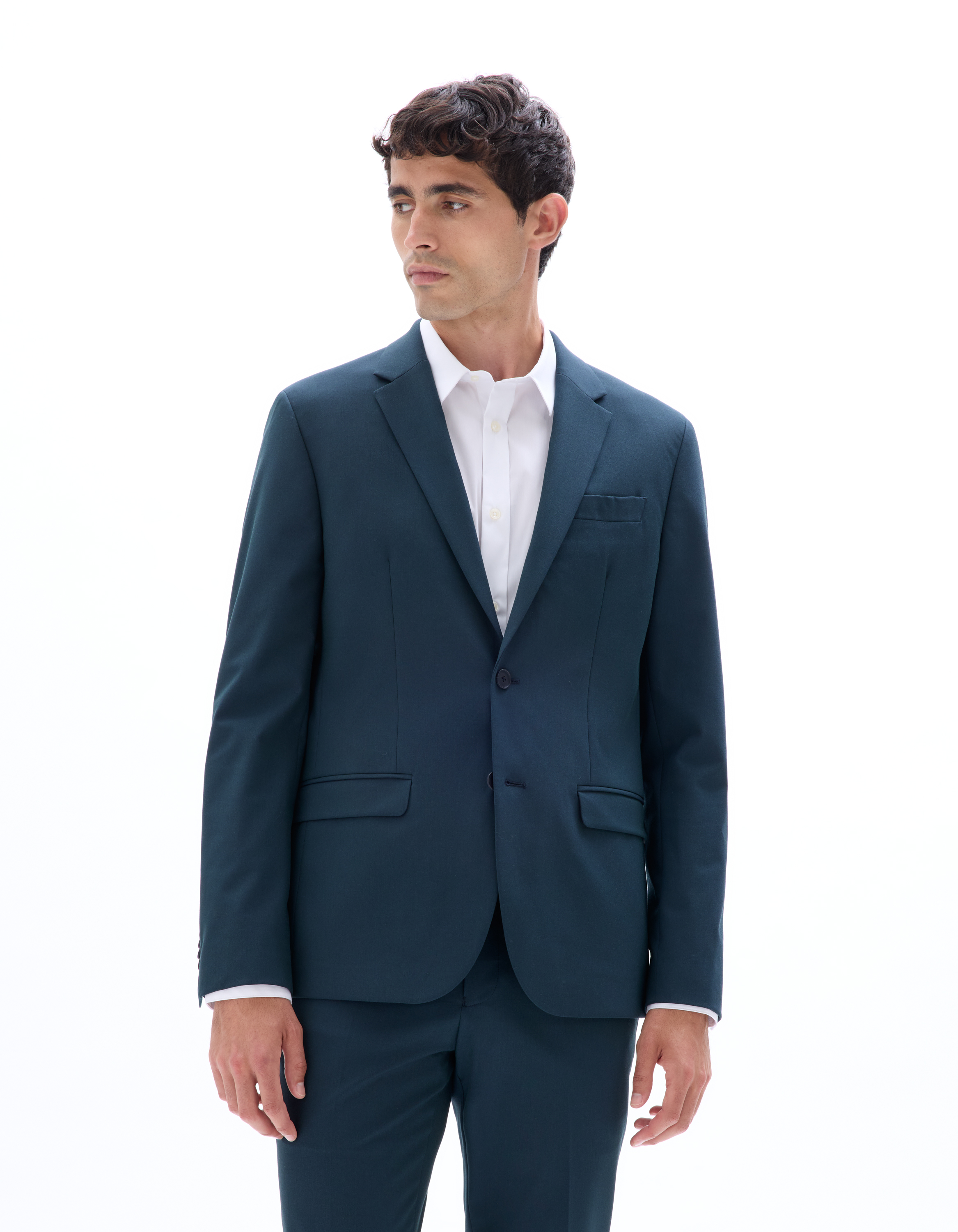 Veste de costume slim bi-stretch - foncé - camaieu - Modalova