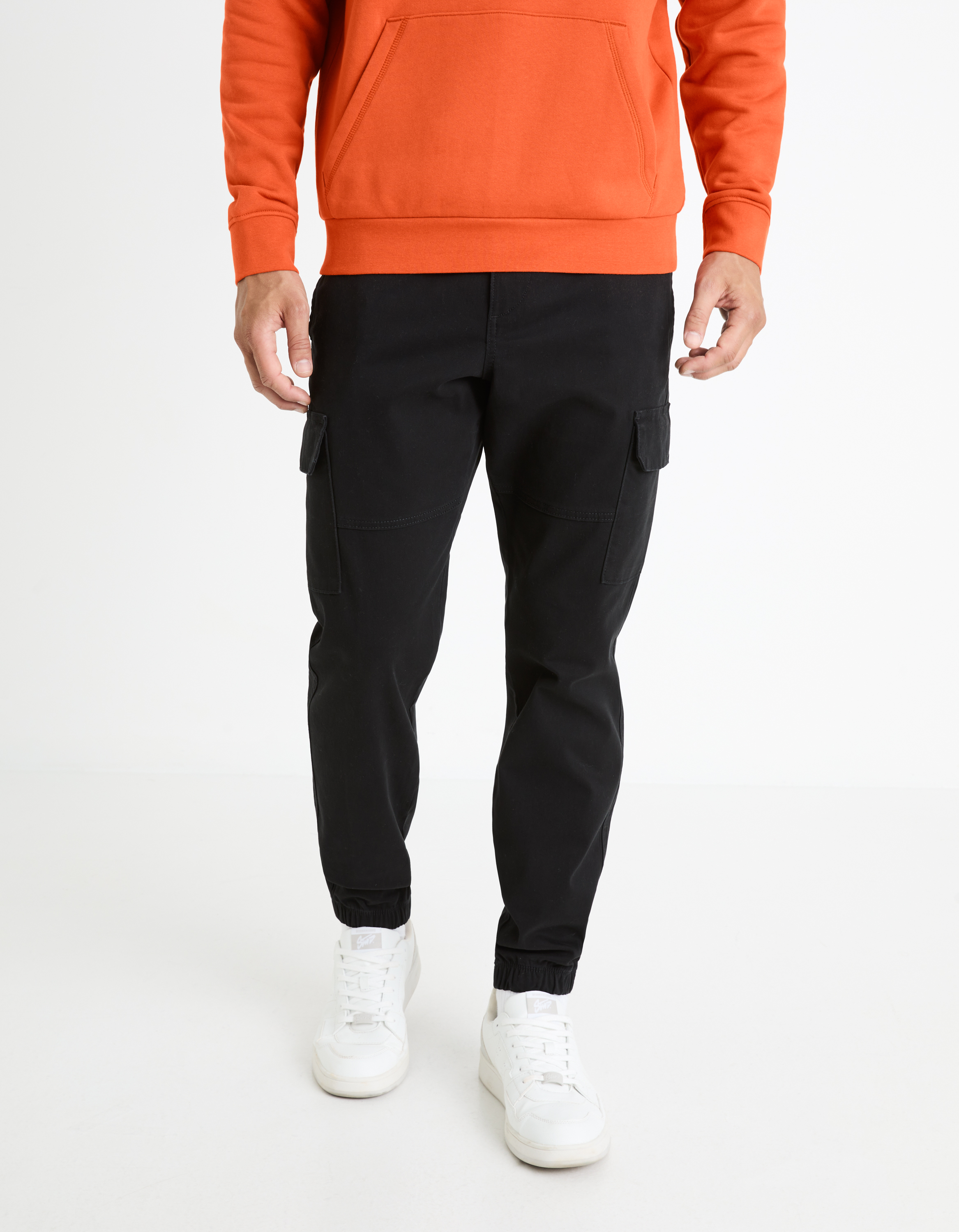 Pantalon cargo slim - noir - camaieu - Modalova