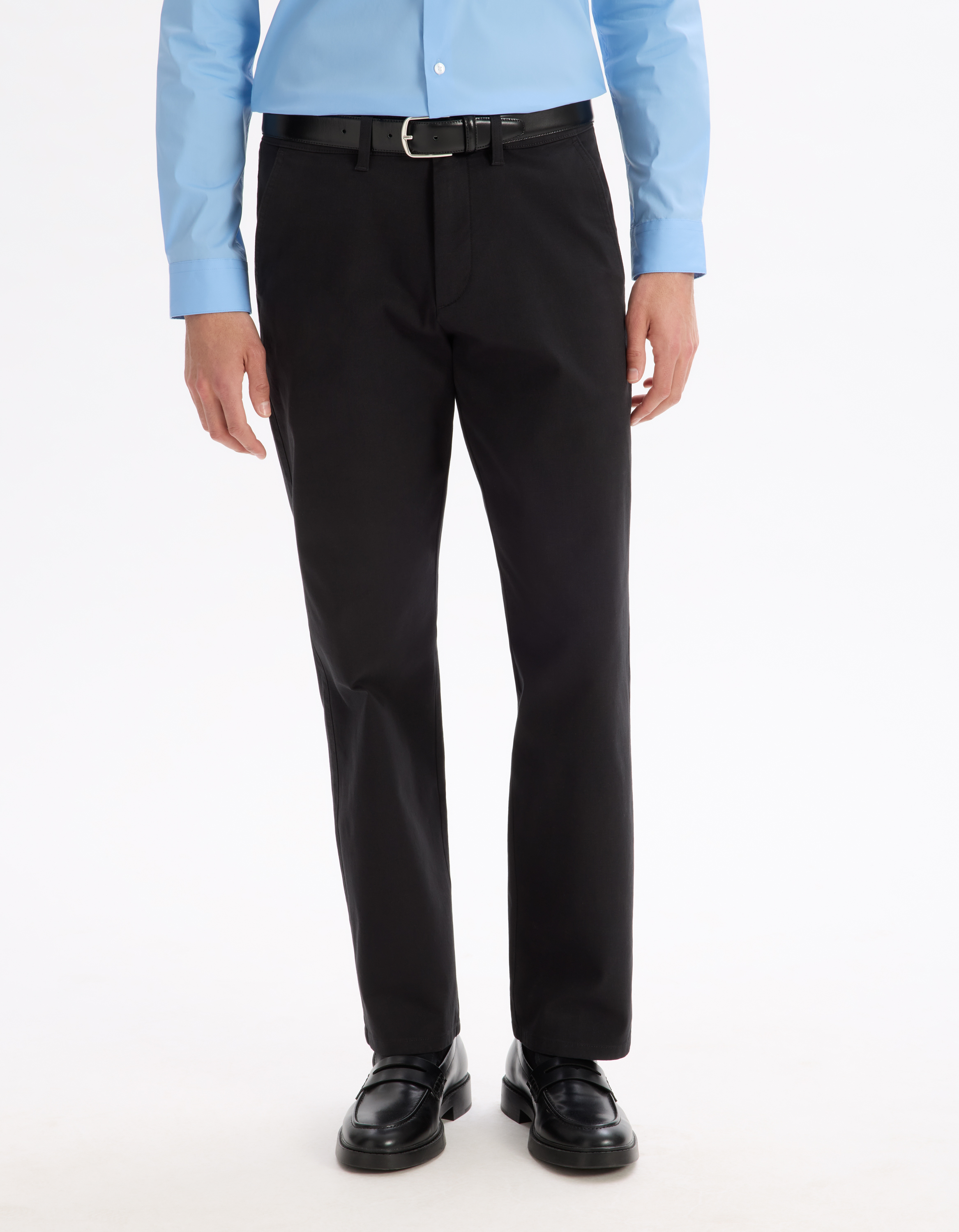 Chino regular stretch - noir - camaieu - Modalova