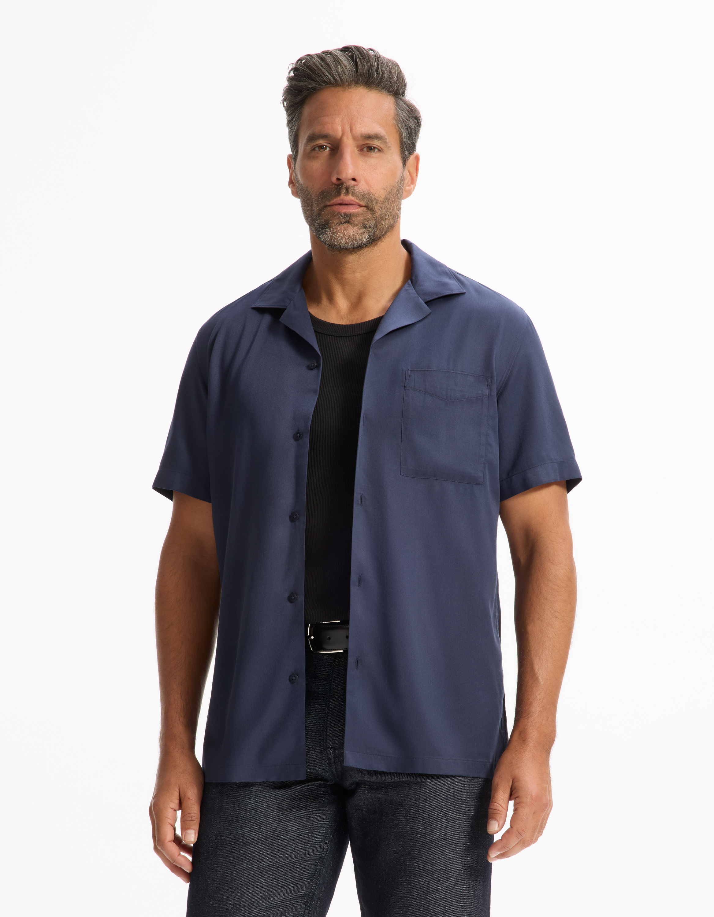 Chemisette regular 100% viscose - marine - camaieu - Modalova