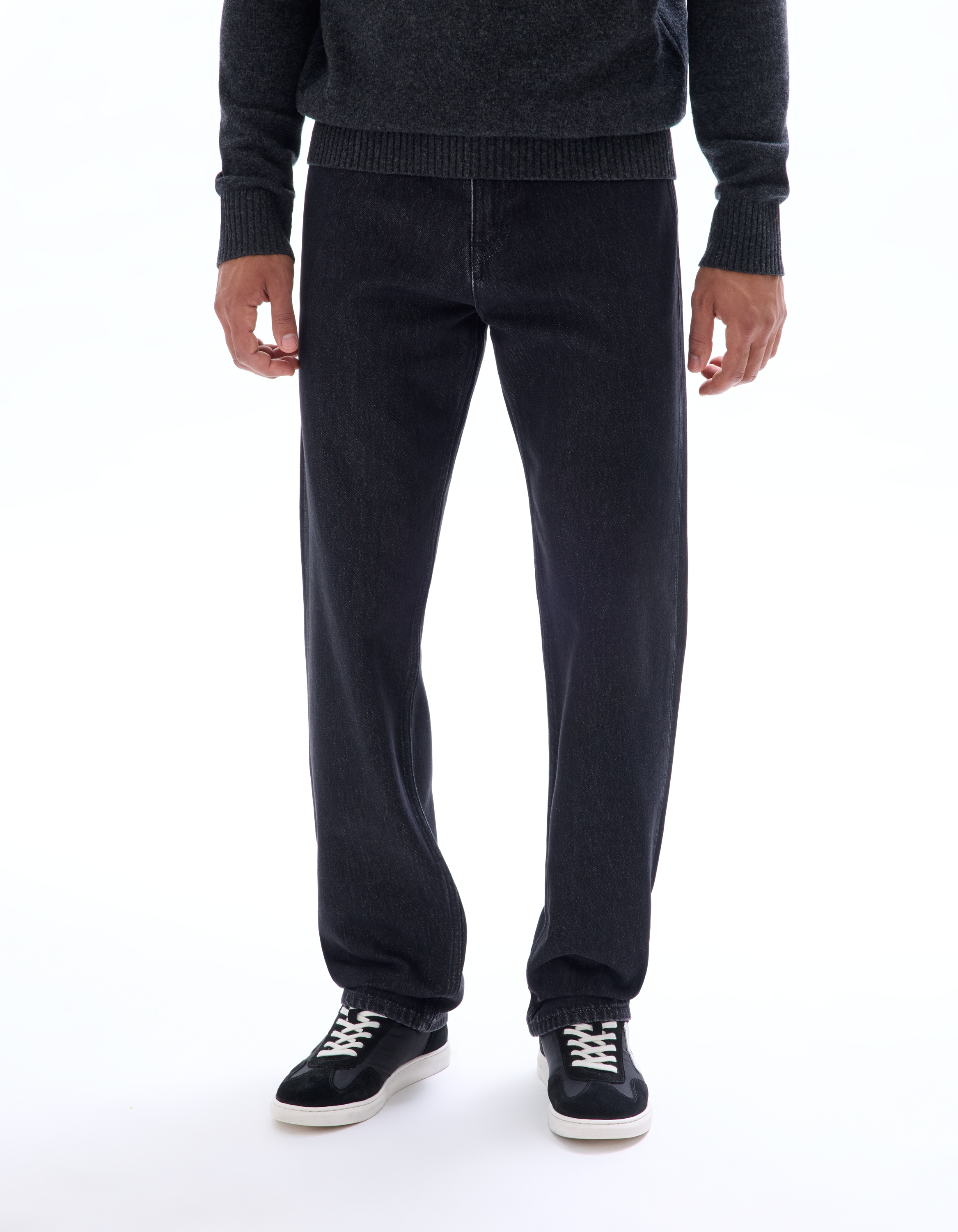 Jean loose coton TENCEL™ Lyocell - marine noir - camaieu - Modalova