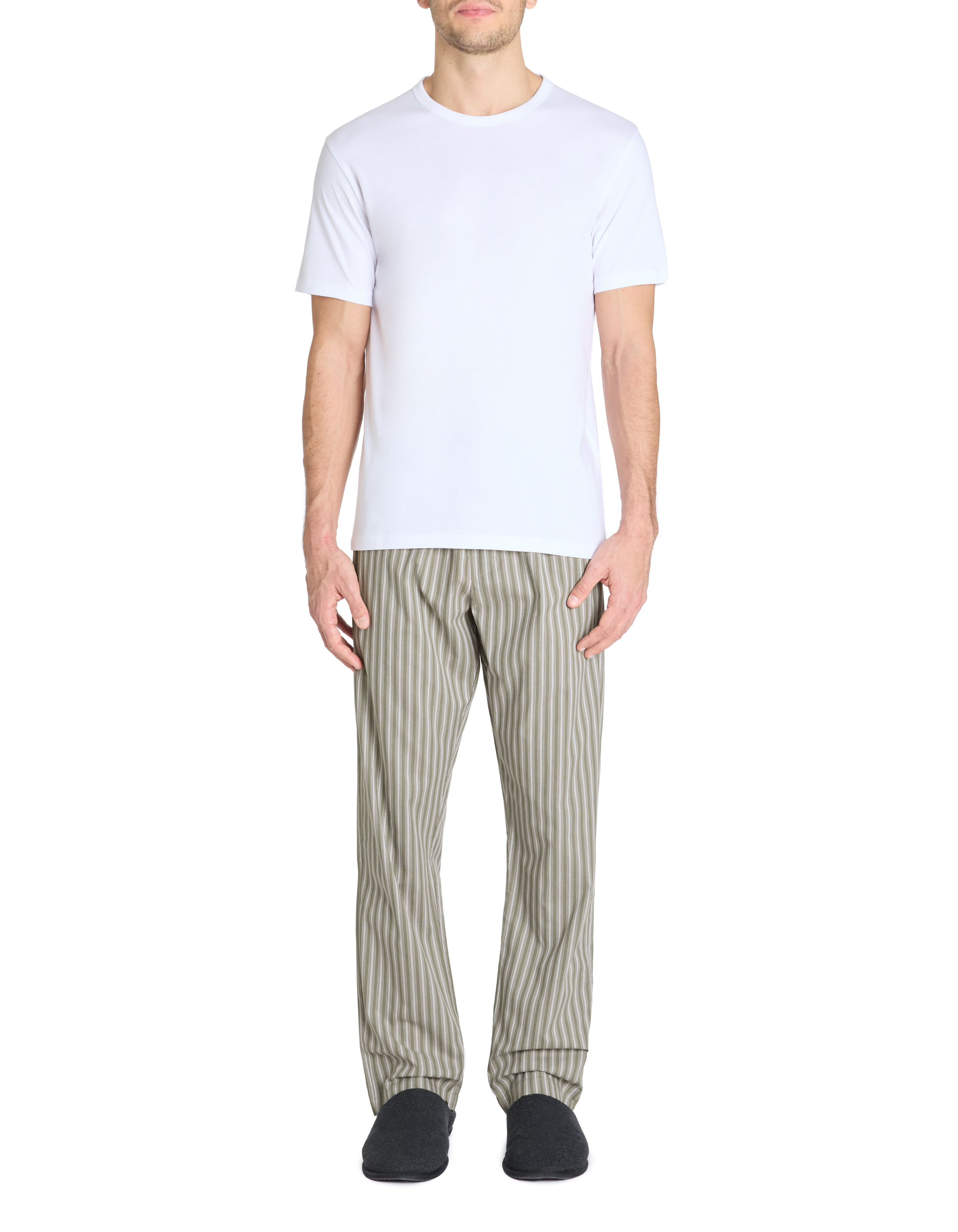 Pyjama long 100% coton - vert - camaieu - Modalova