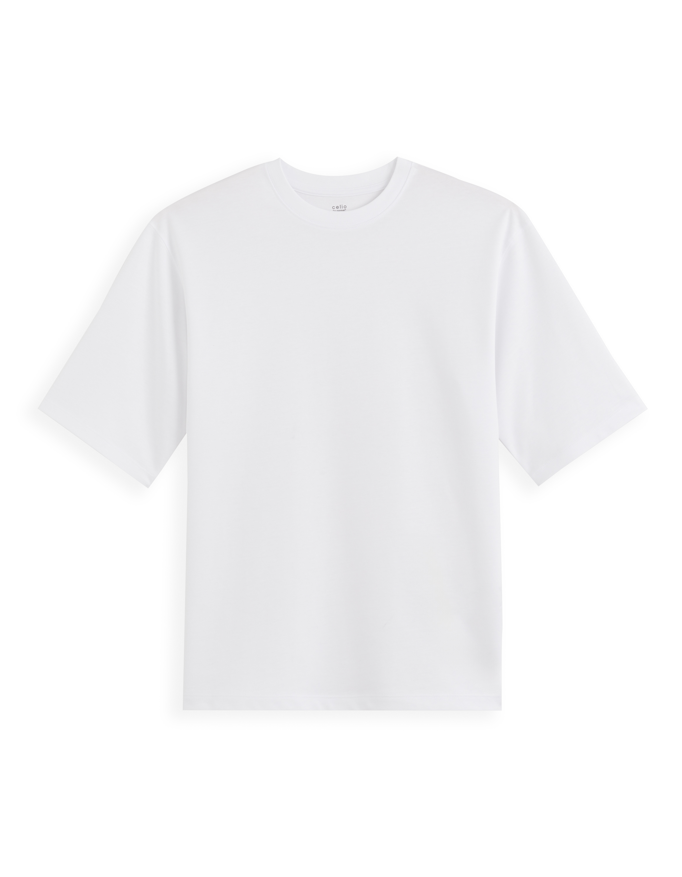 T-shirt oversize col rond - blanc