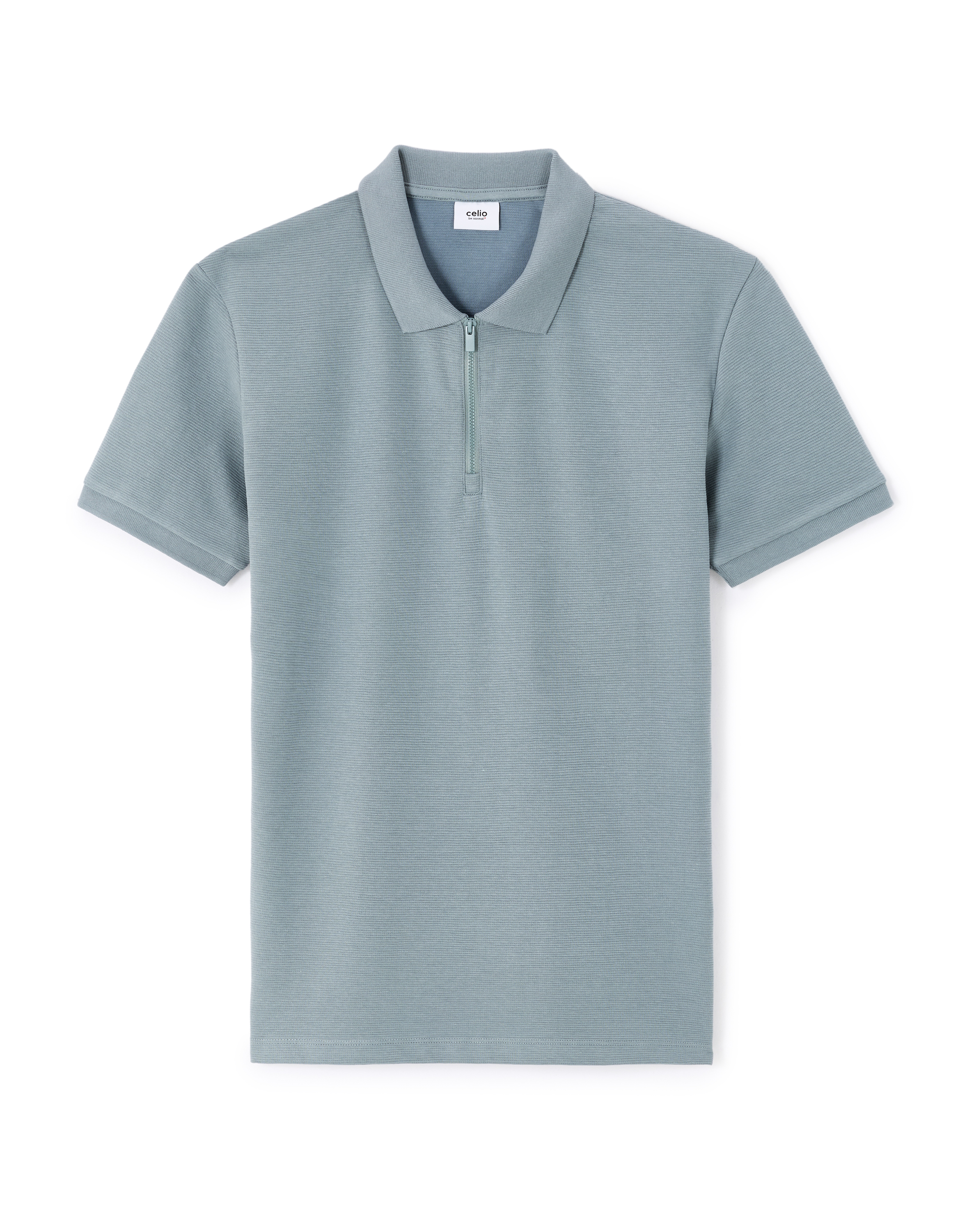 Polo slim coton mélangé - vert