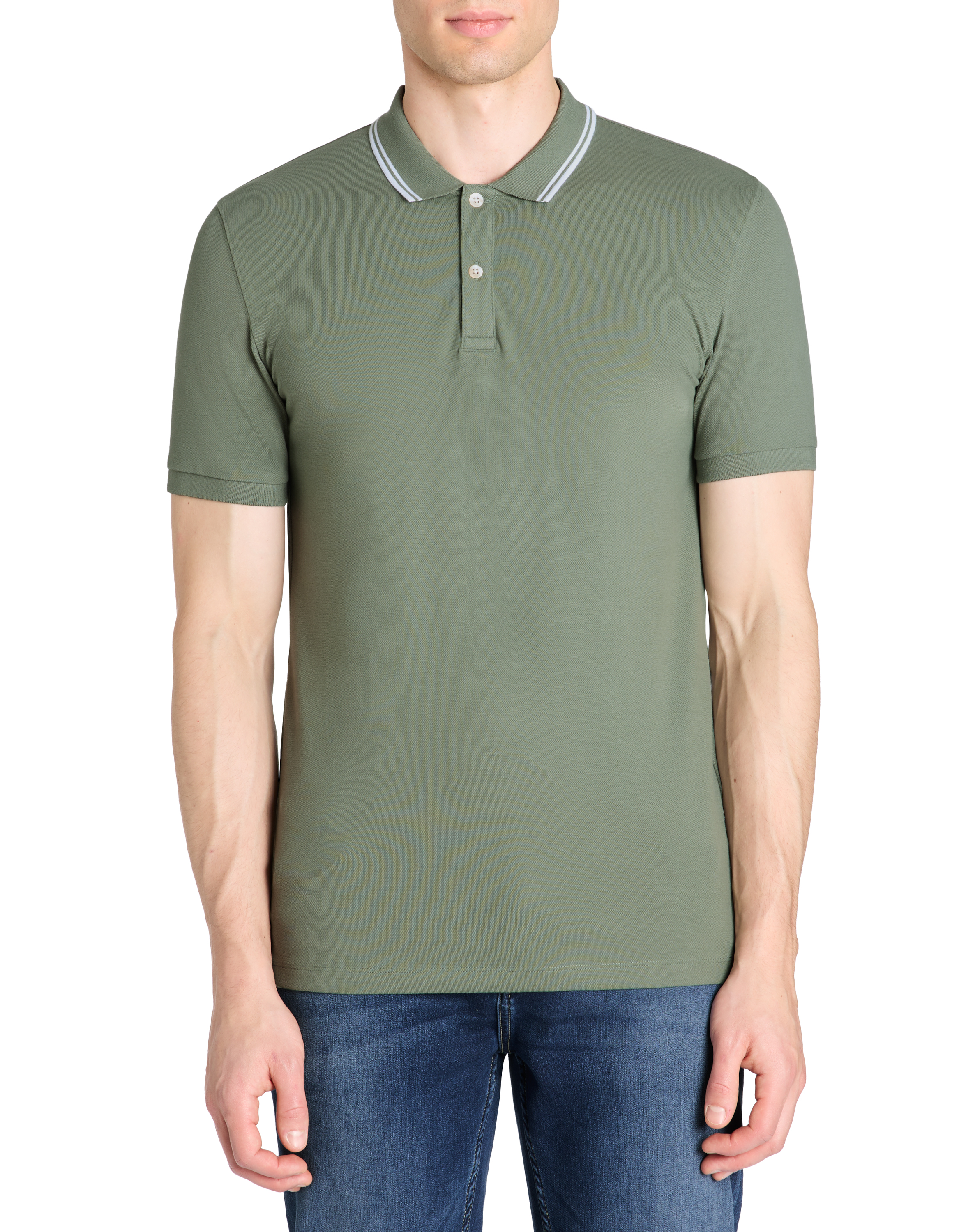 Polo slim coton stretch - vert clair - camaieu - Modalova