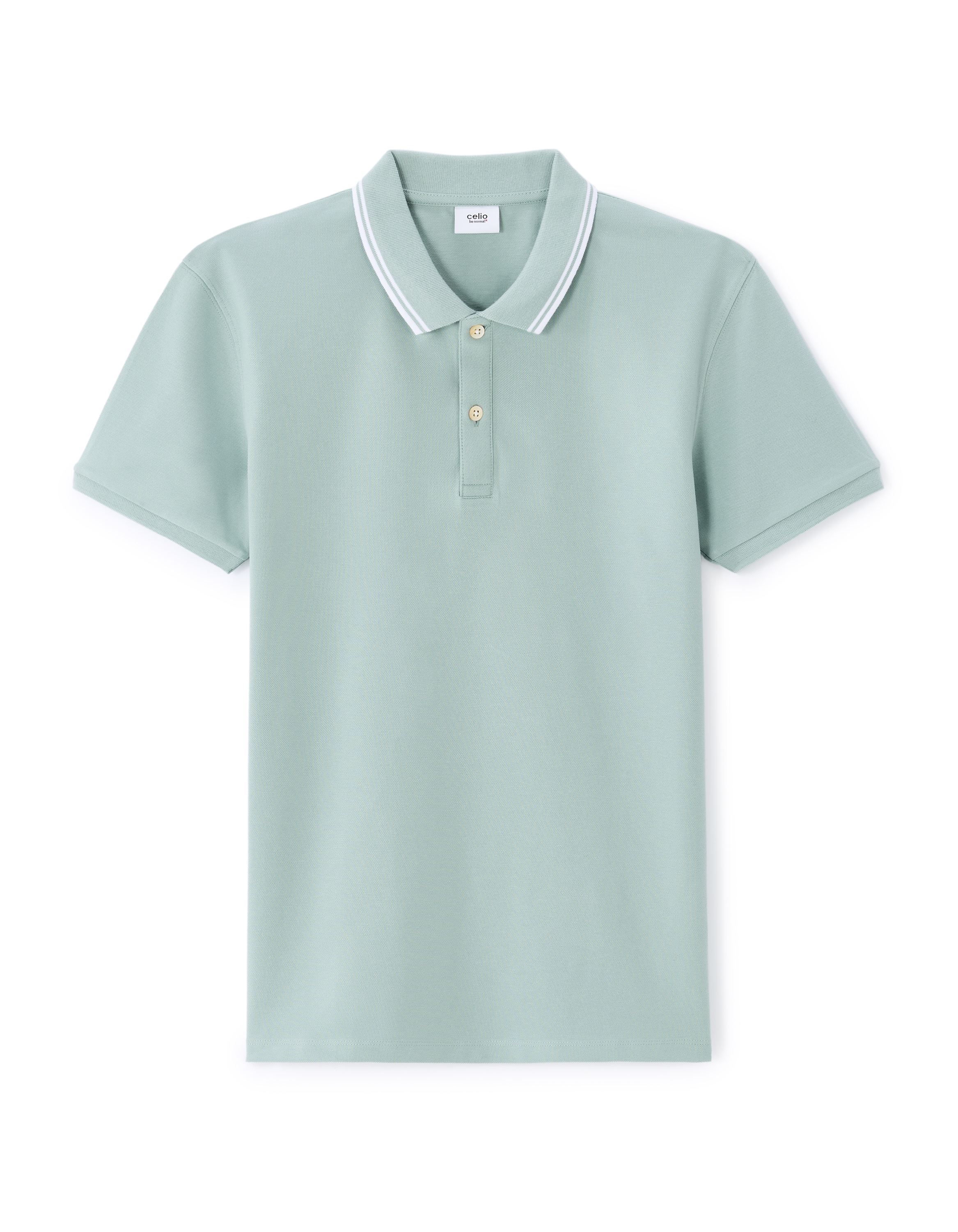 Polo slim coton stretch - turquoise