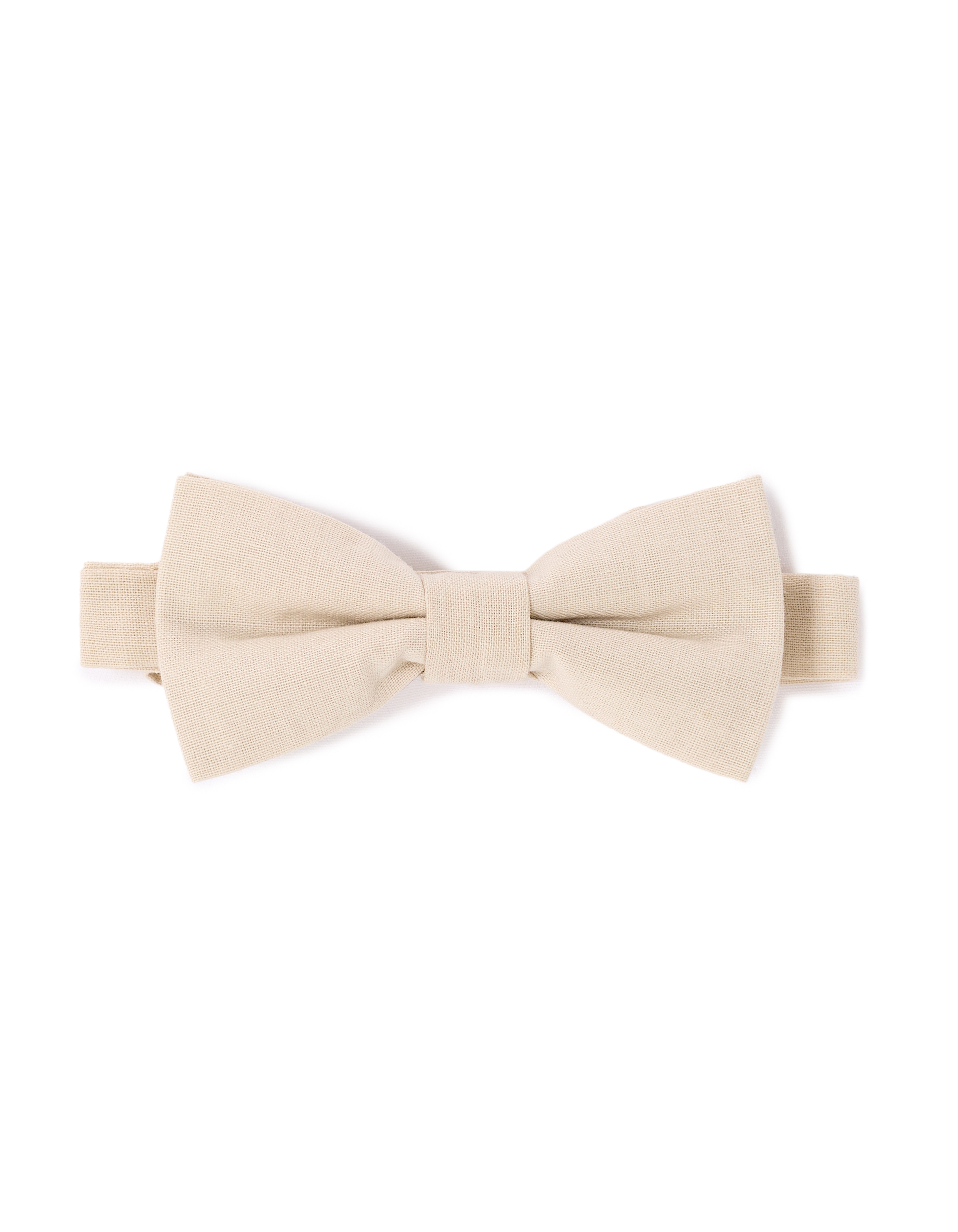 Nœud papillon en lin et viscose - beige