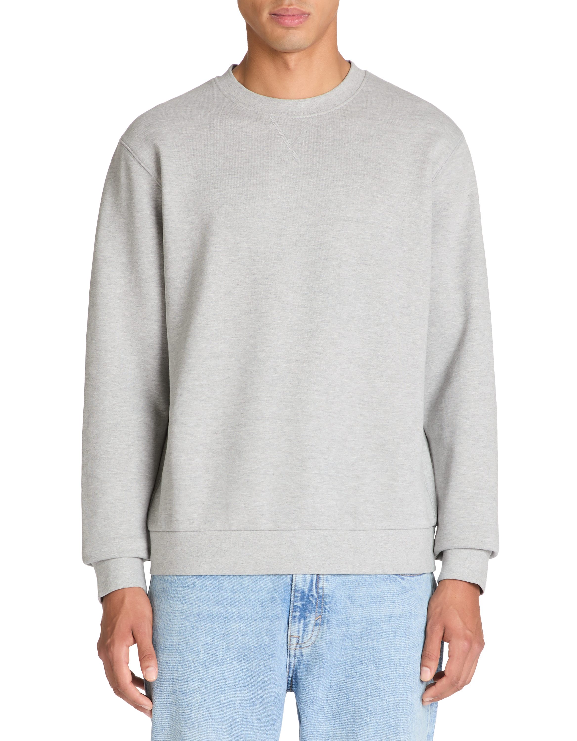 Sweat regular col rond 100% coton - camaieu - Modalova