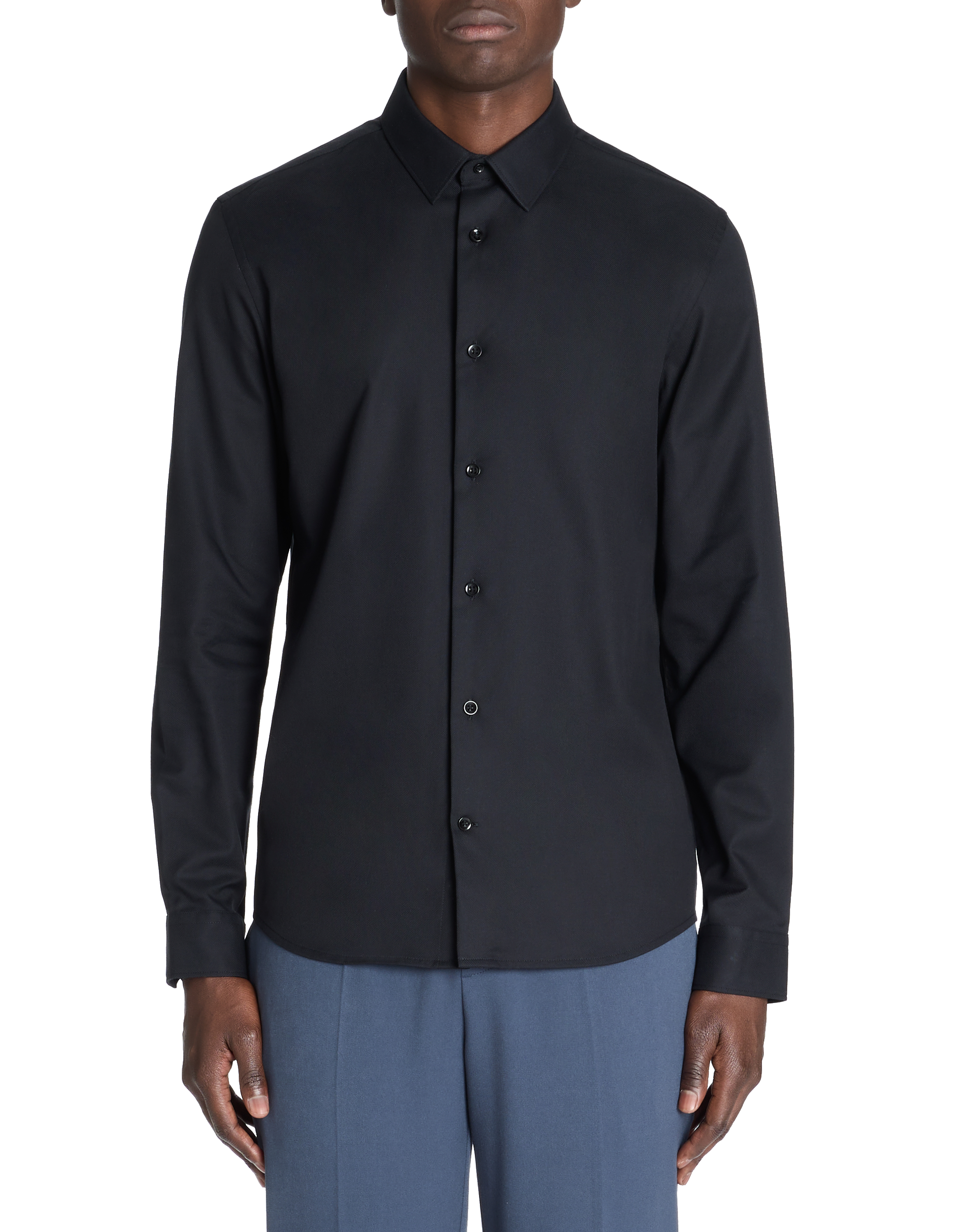 Chemise slim col italien 100% coton - camaieu - Modalova
