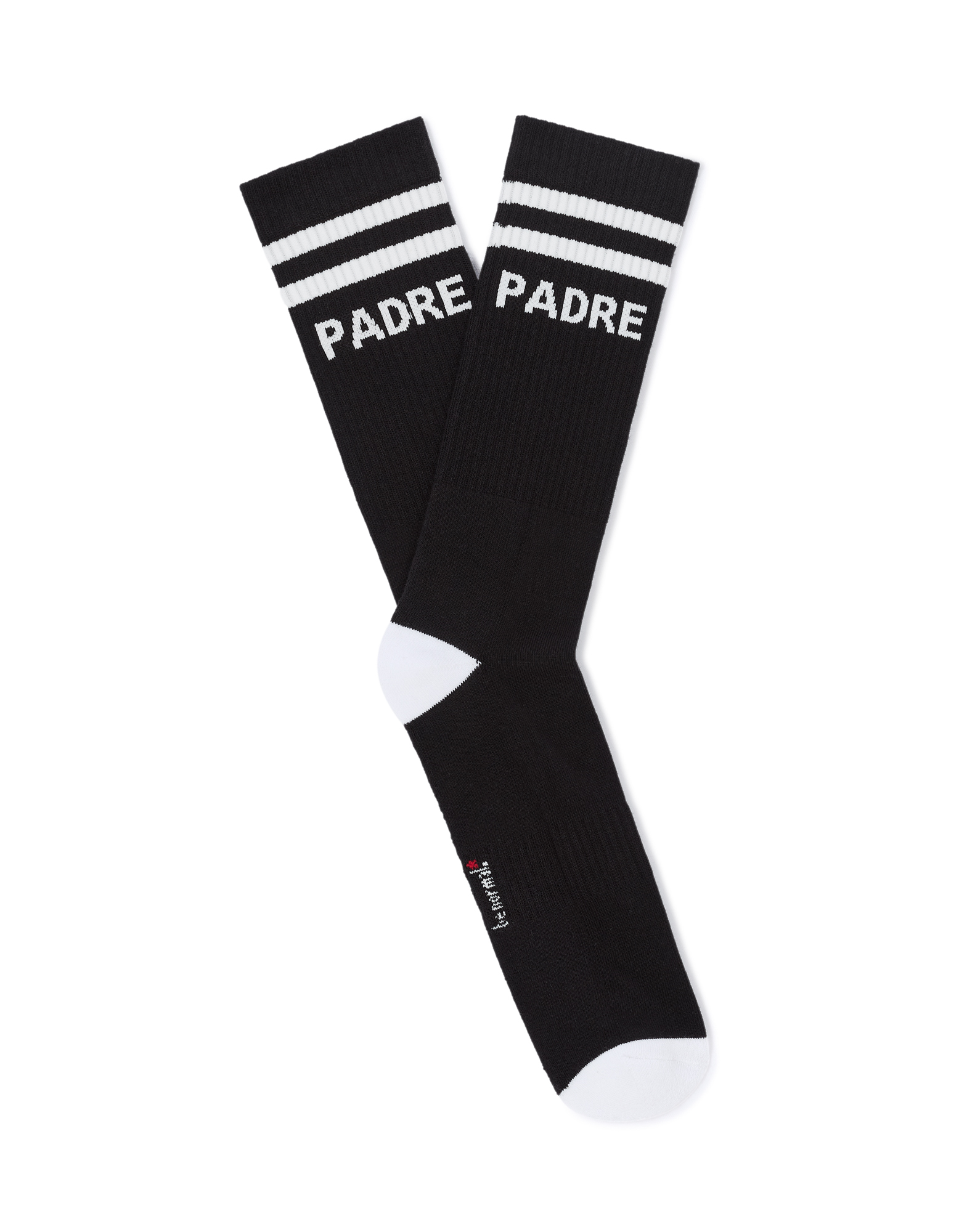 Chaussettes tige haute sport 100% coton noir