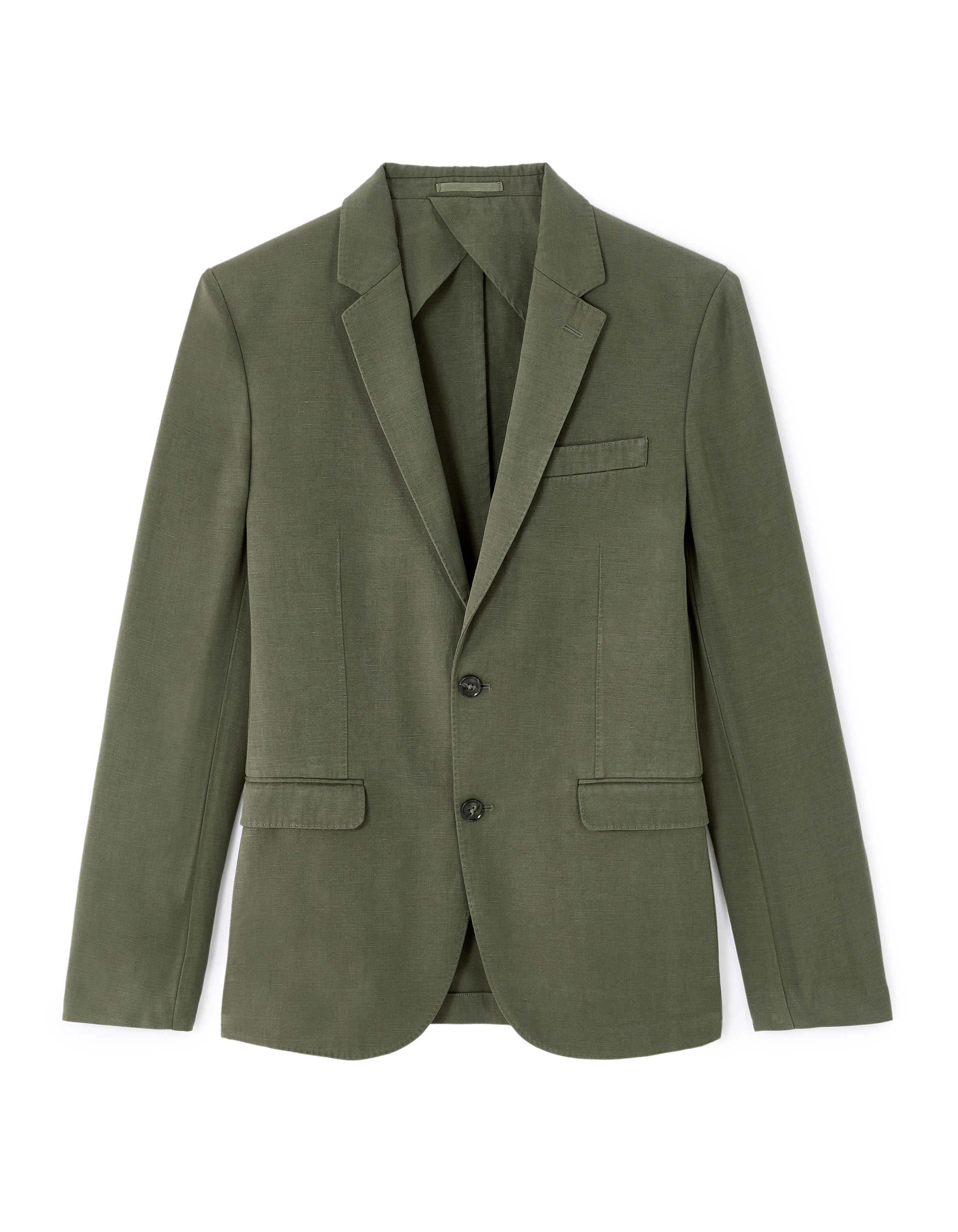 Veste de costume slim lin mélangé - kaki