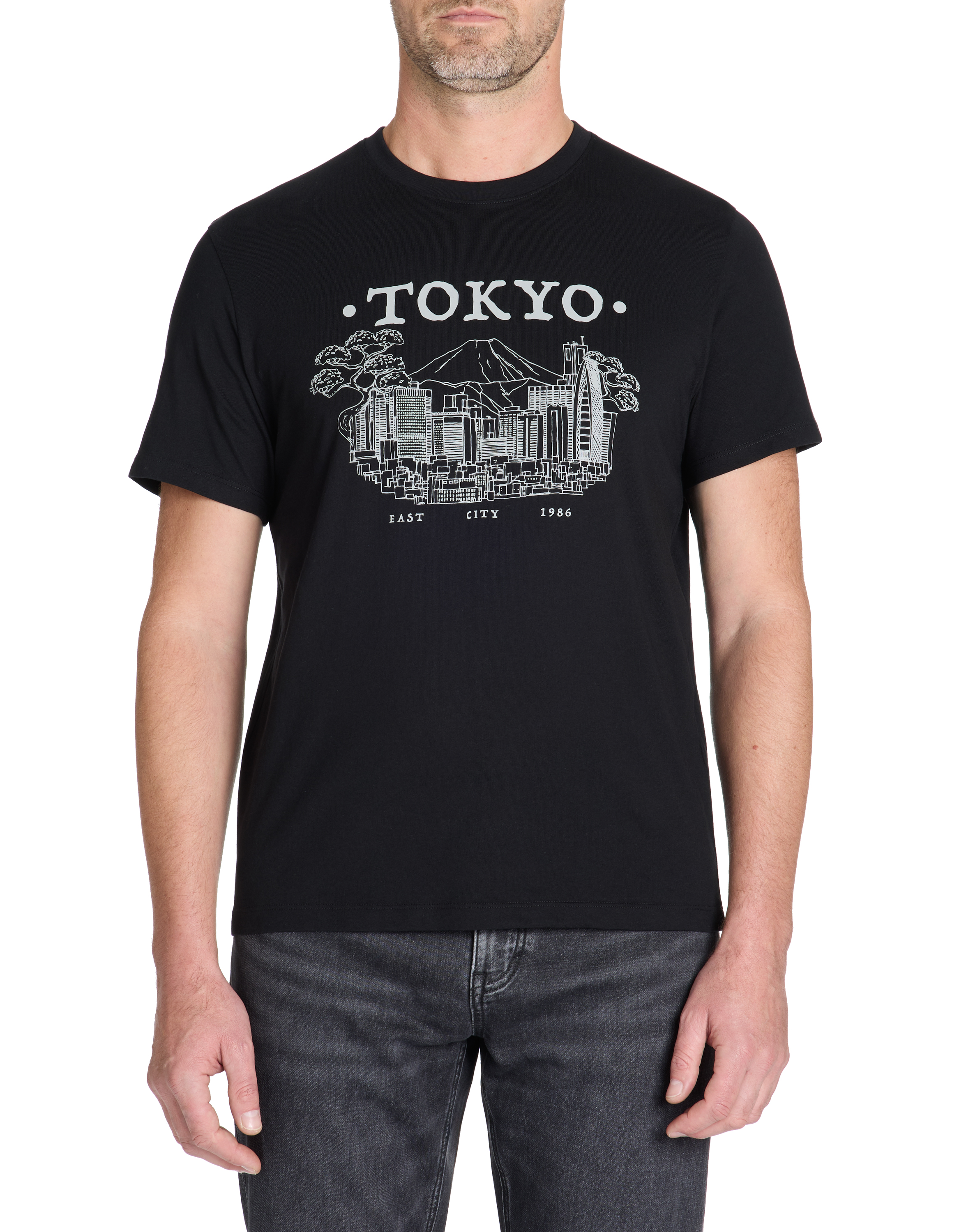 T-shirt straight col rond 100% coton - camaieu - Modalova