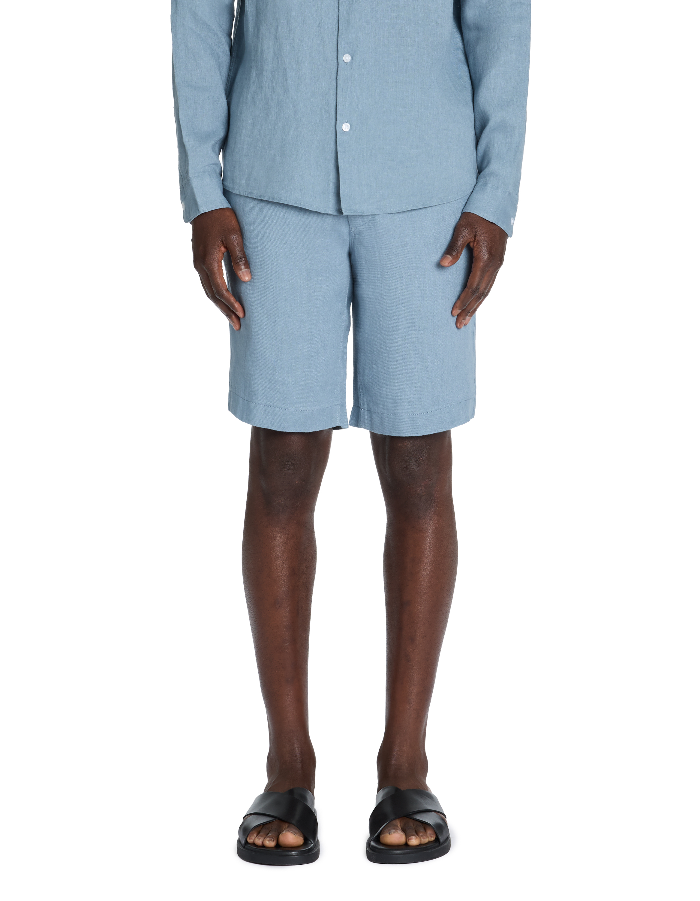 Bermuda 100% lin - bleu - camaieu - Modalova