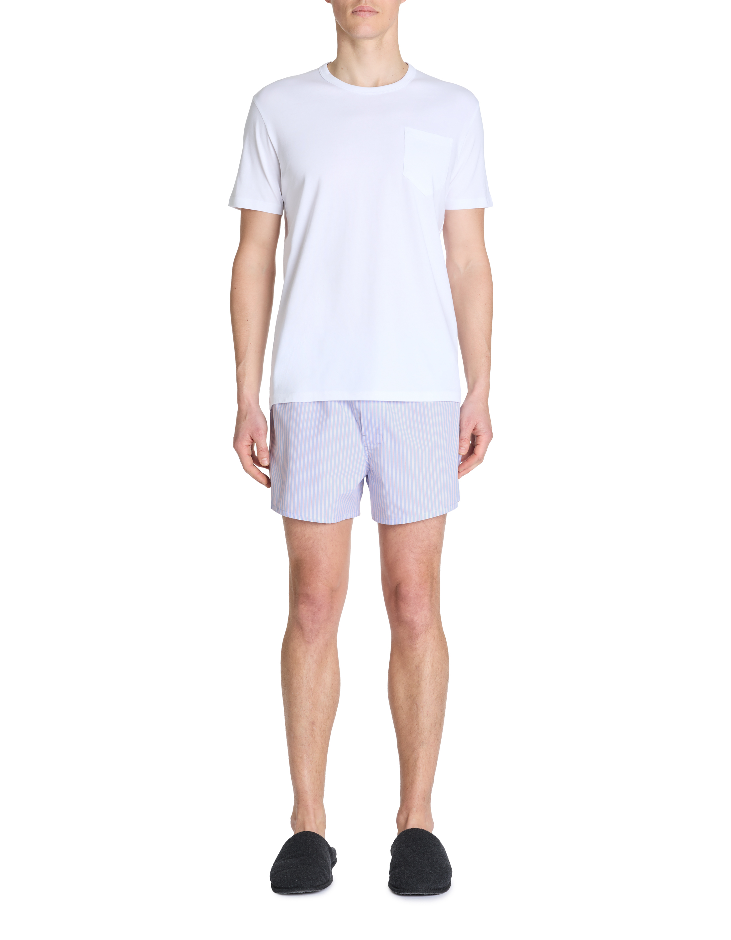 Pyjama caleçon 100% coton - blanc - camaieu - Modalova