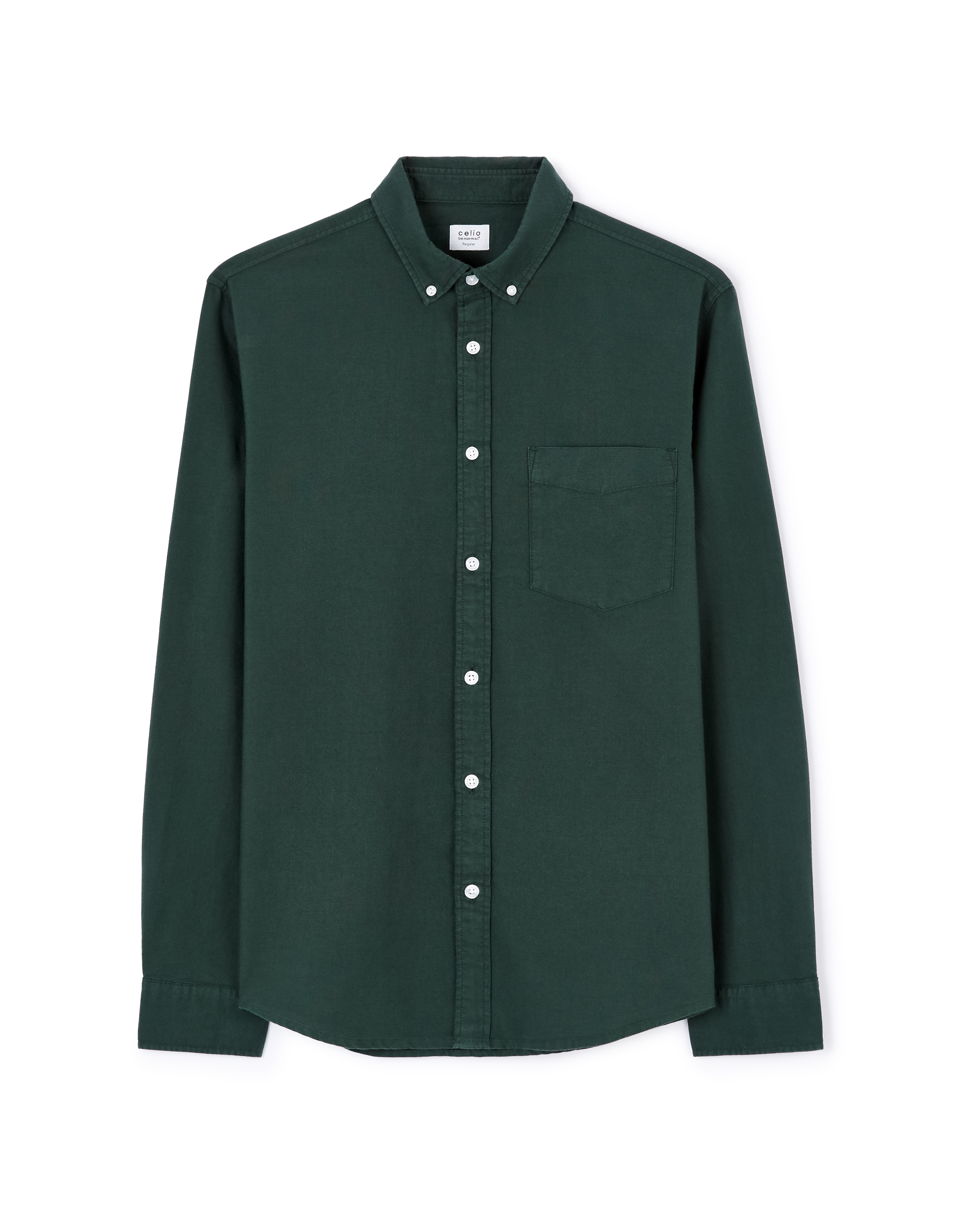 Chemise regular 100% coton oxford - vert