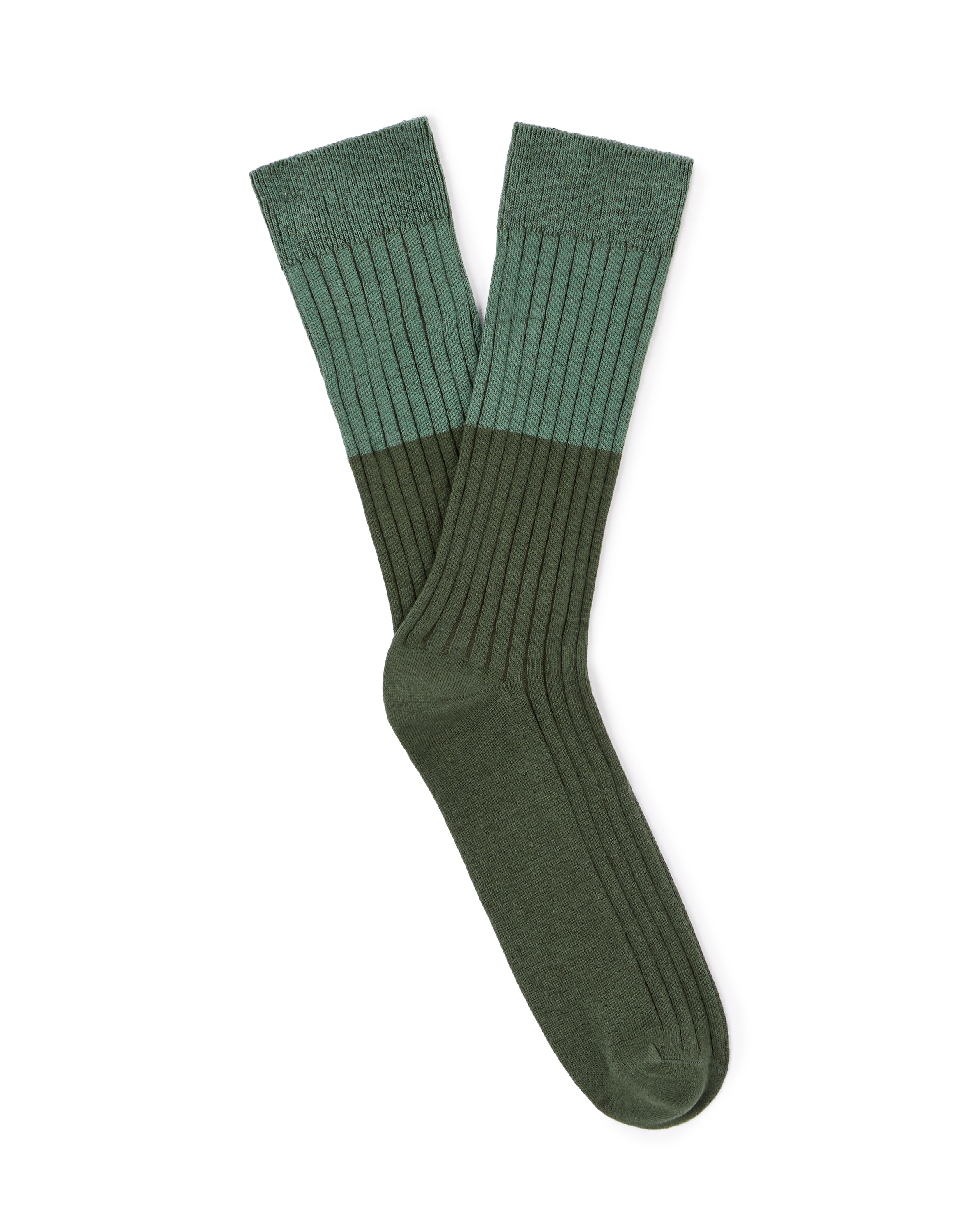 Chaussettes hautes sport en coton stretch - vert