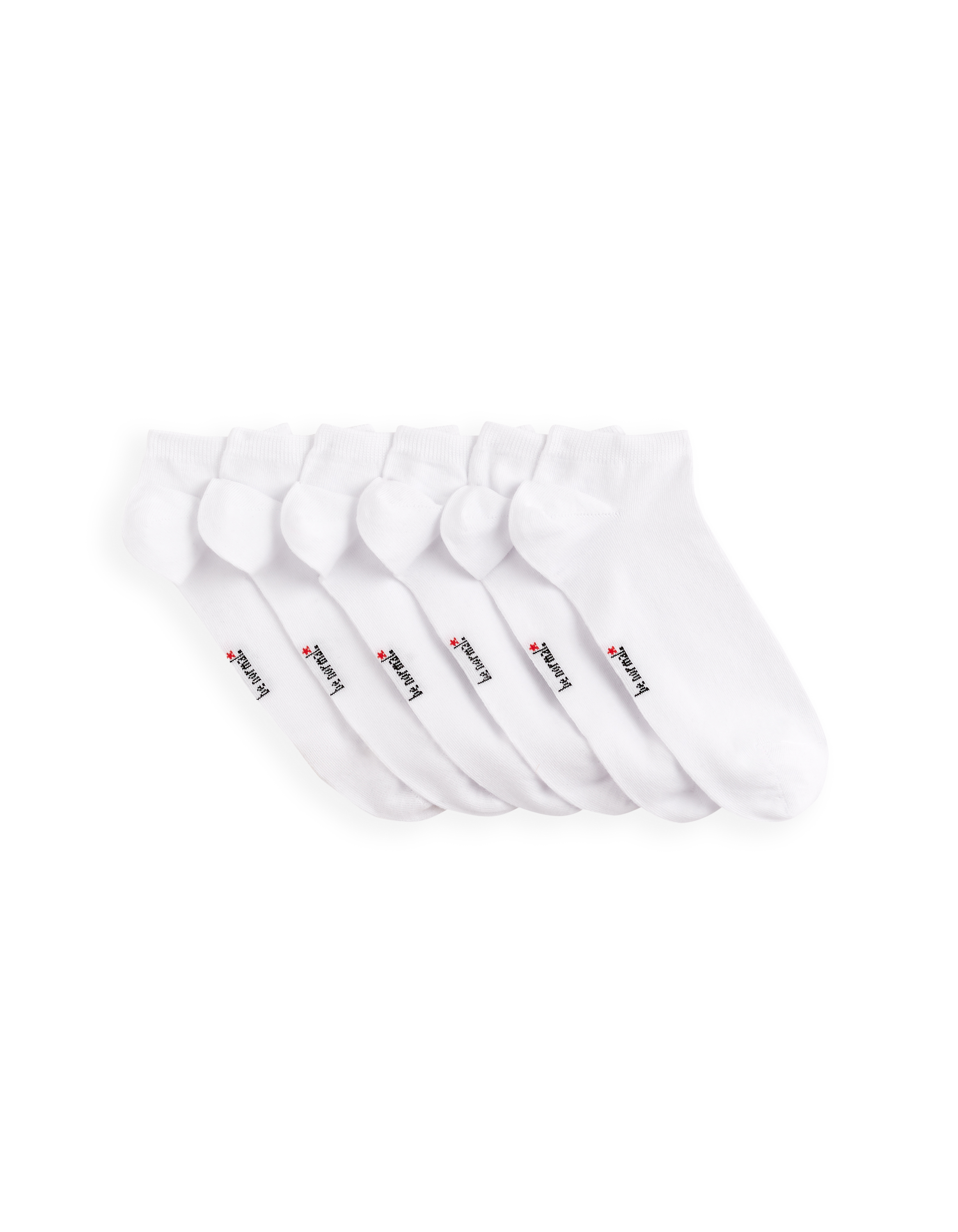Lot de 6 paires de chaussettes courtes en coton mélangé - blanc