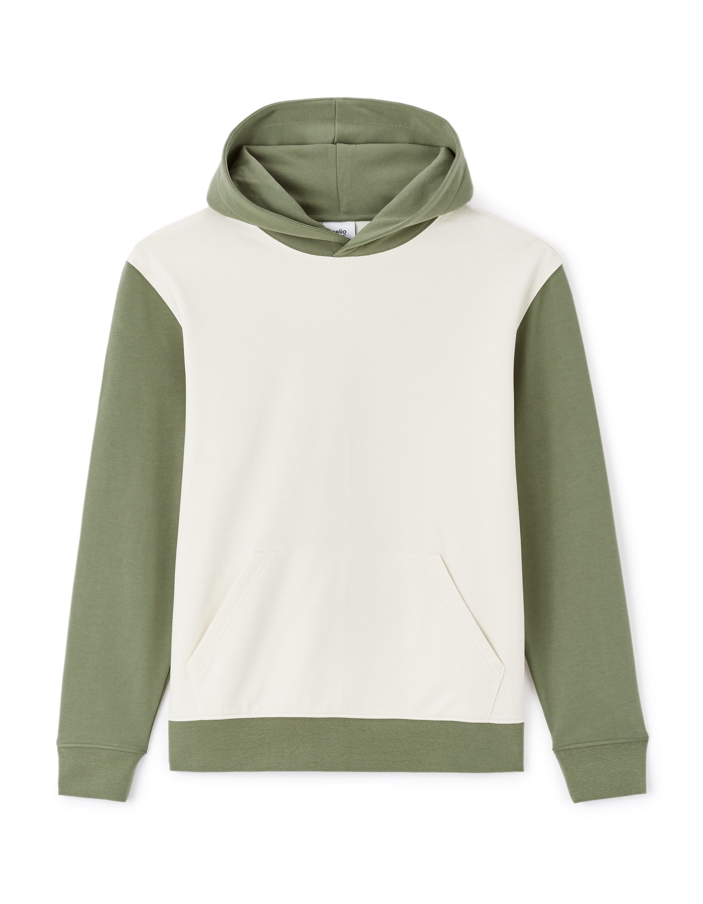 Sweat regular capuche 100% coton - vert