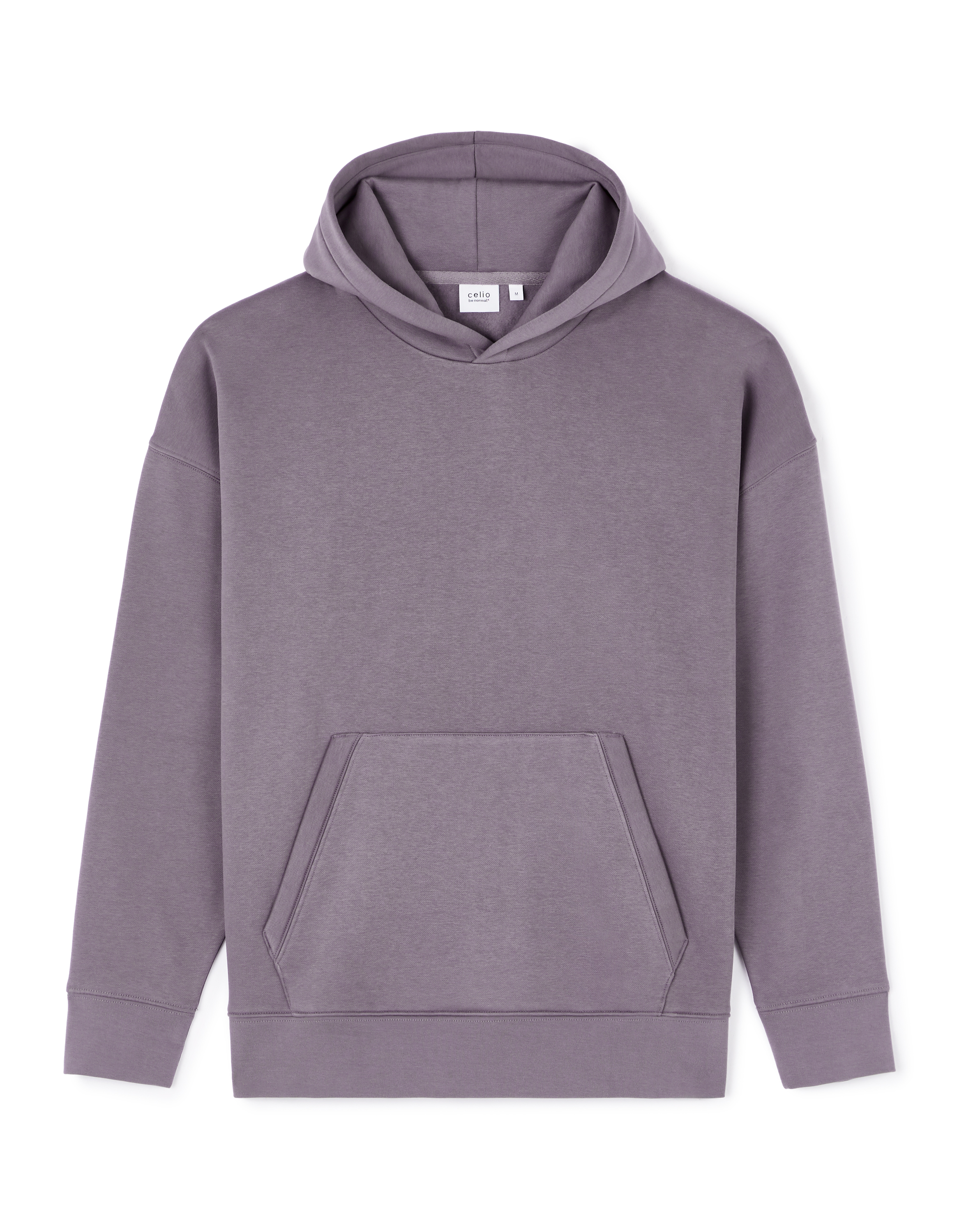 Sweat oversize à capuche 100% coton - gris