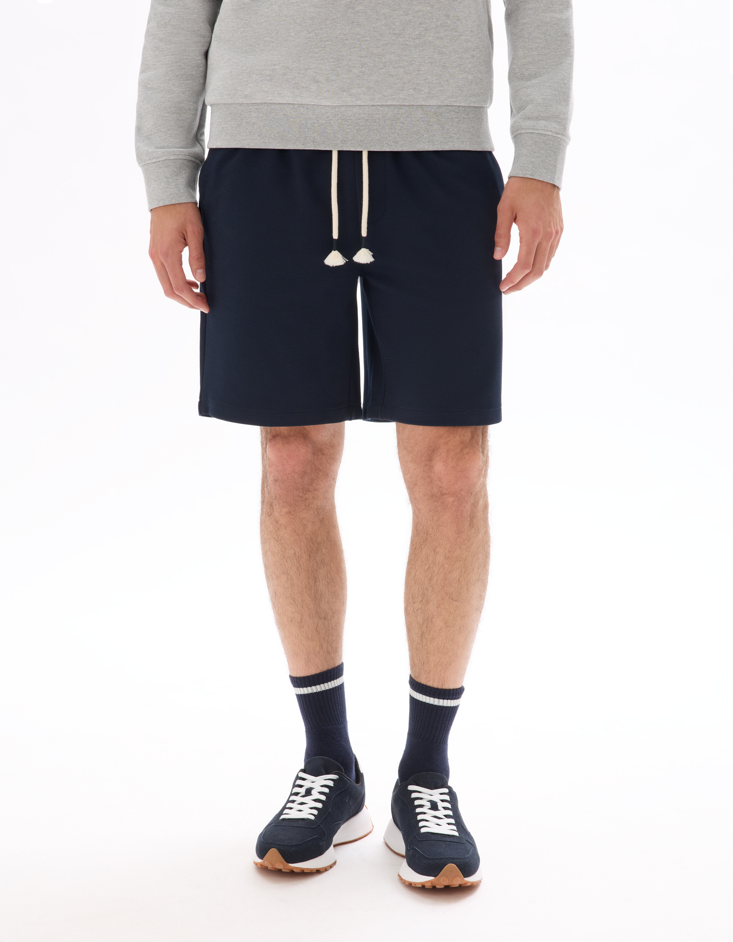 Bermuda piqué stretch - marine - camaieu - Modalova
