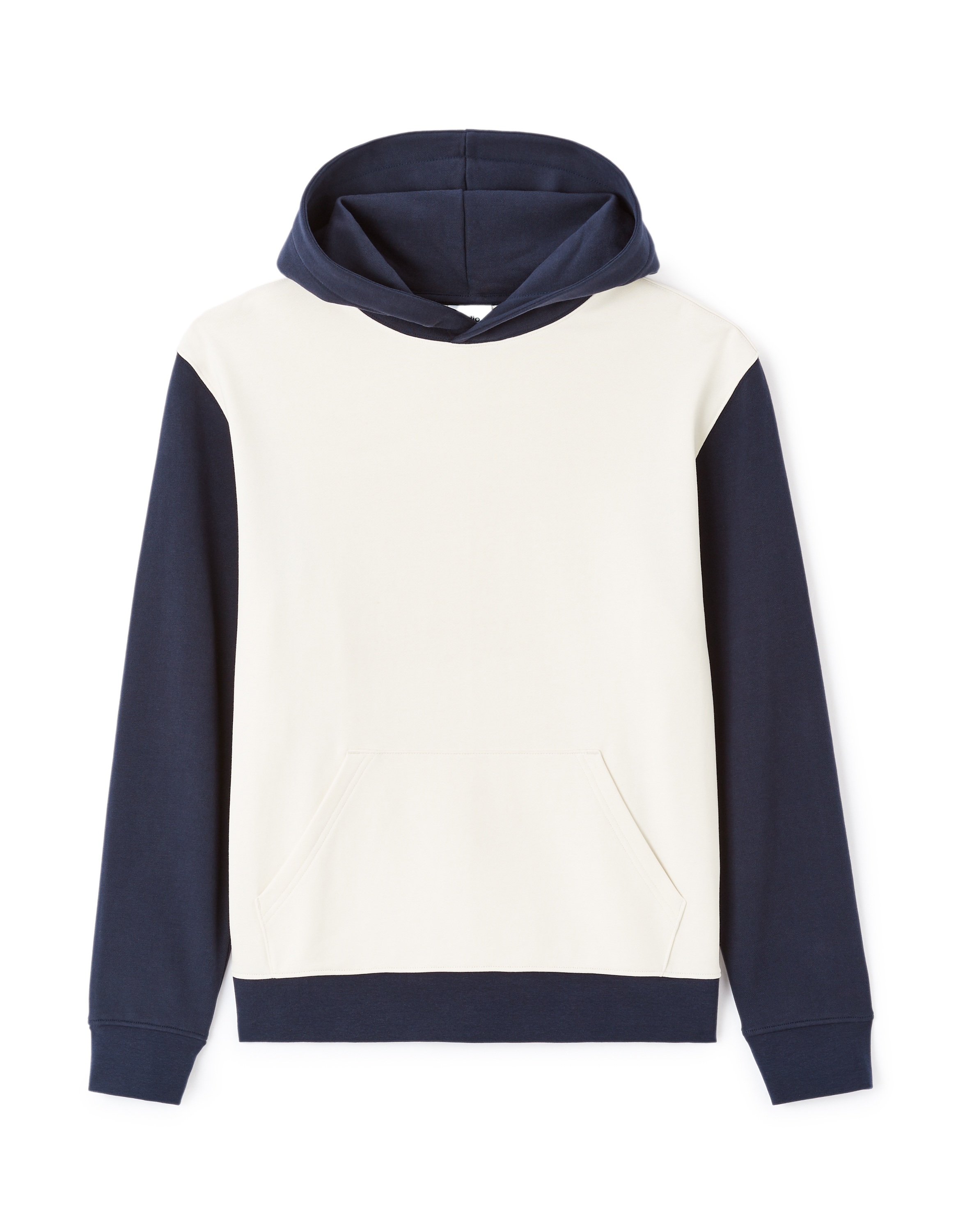 Sweat regular capuche 100% coton - marine