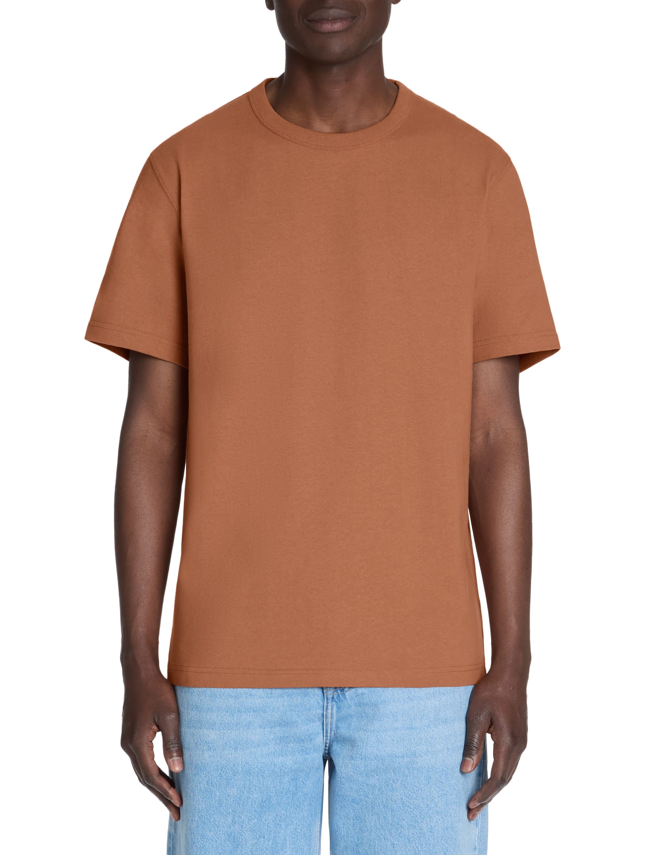 T-shirt boxy col rond 100% coton - camaieu - Modalova