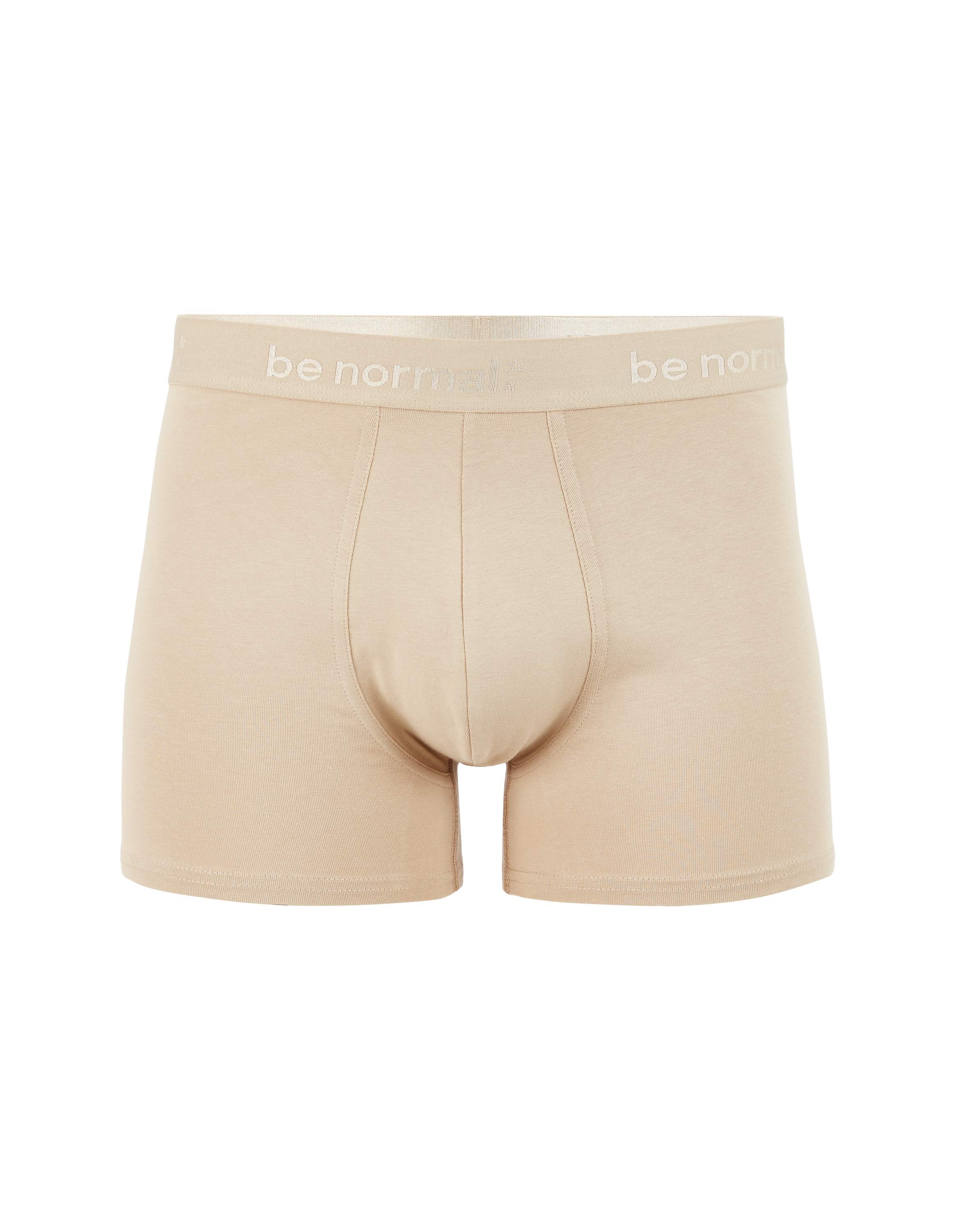 Boxer uni en coton stretch - taupe