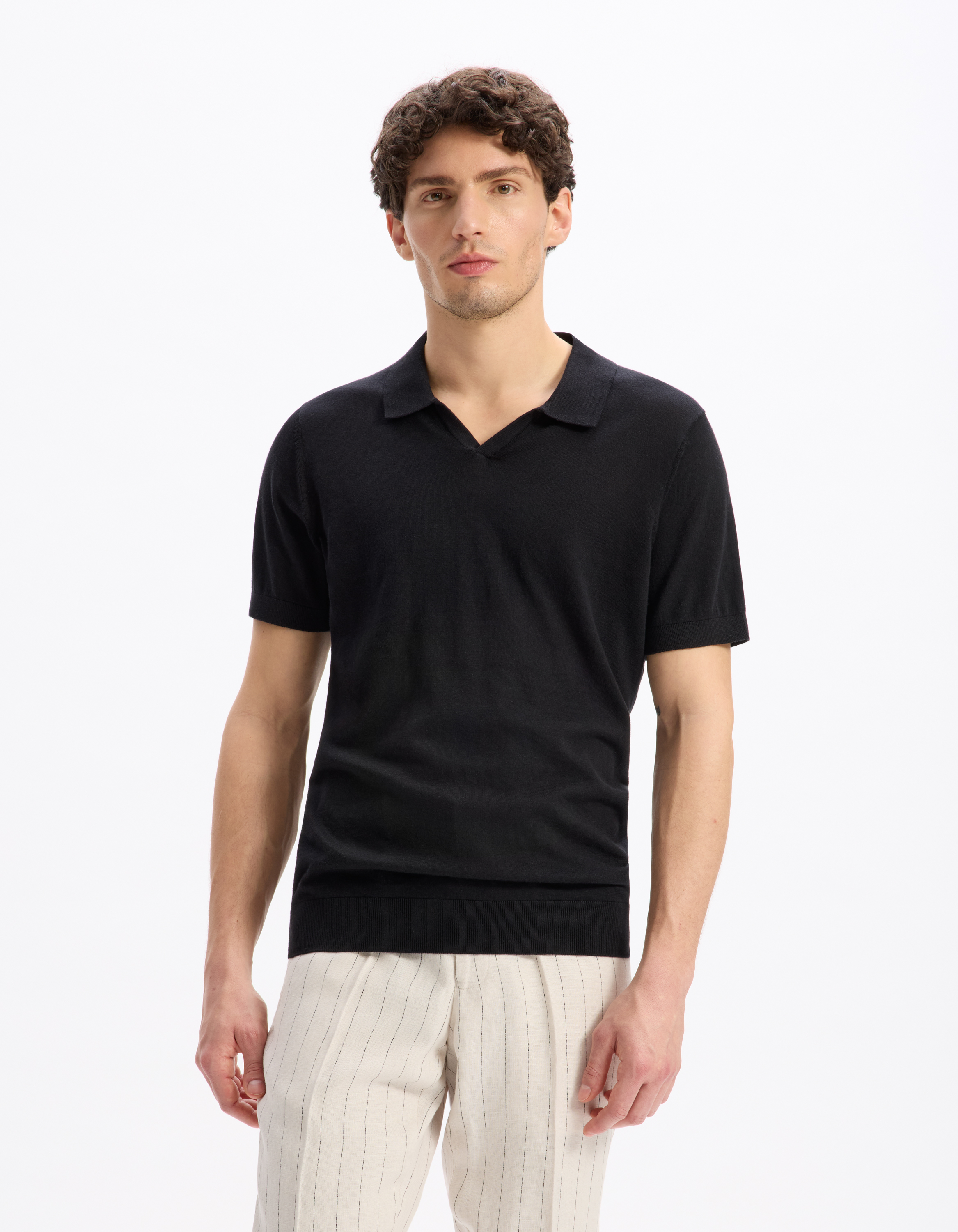 Polo slim en maille 100% coton - camaieu - Modalova
