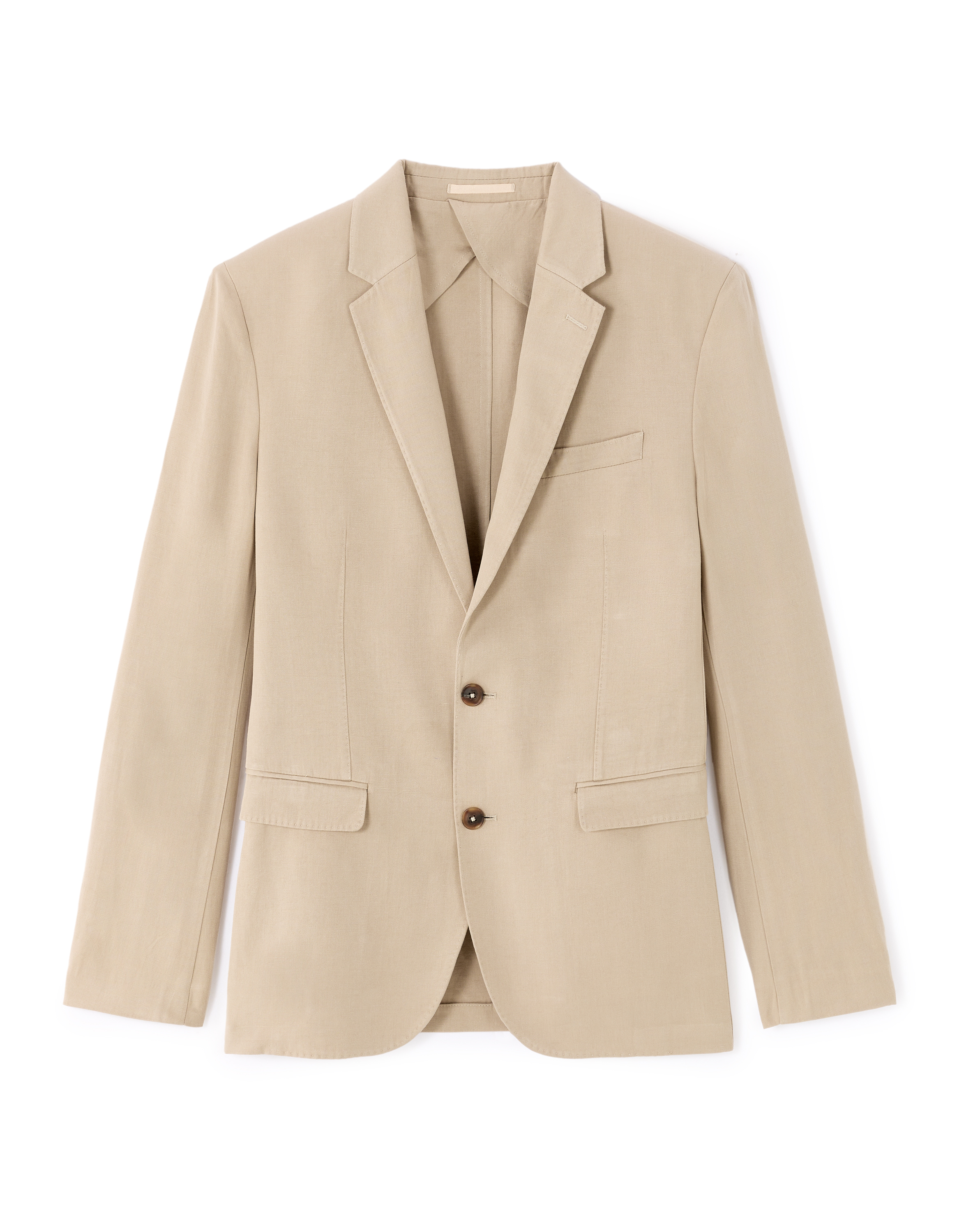 Veste de costume slim lin mélangé - beige