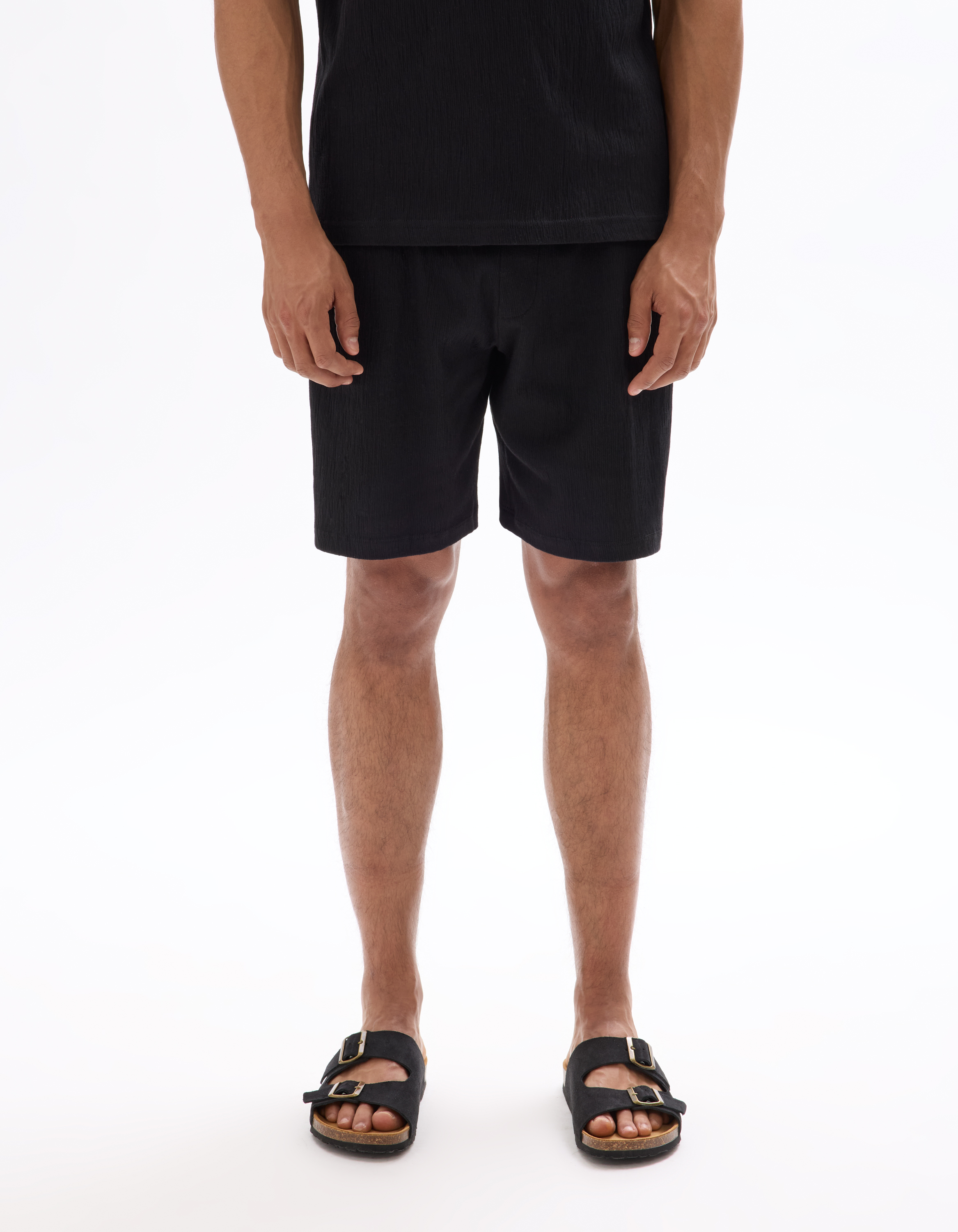 Bermuda ceinture à cordon coton stretch - camaieu - Modalova