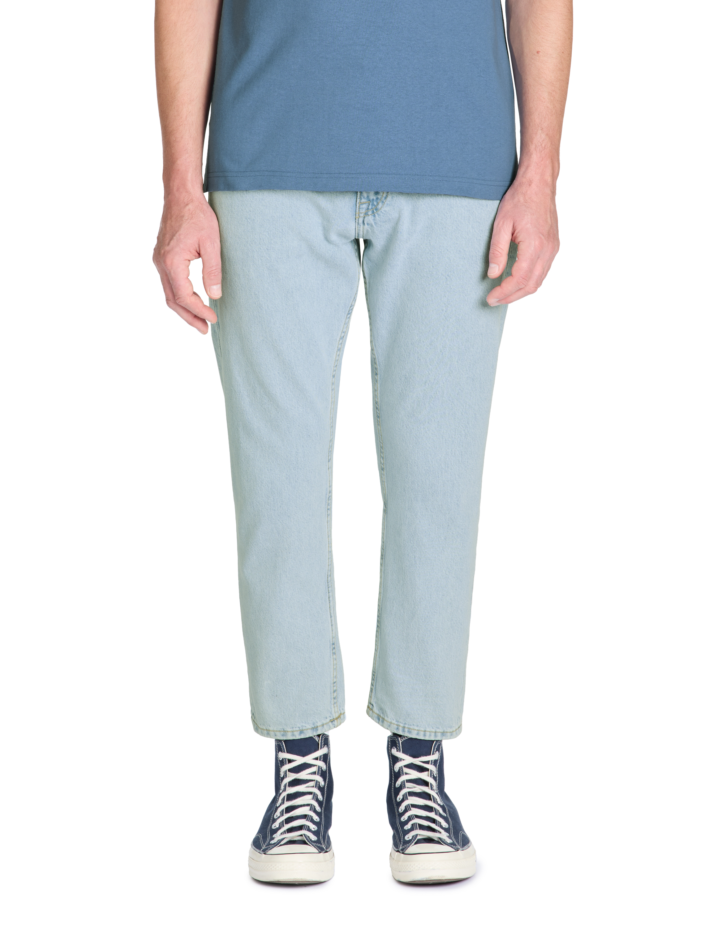 Jean relax 100% coton - bleu clair - camaieu - Modalova