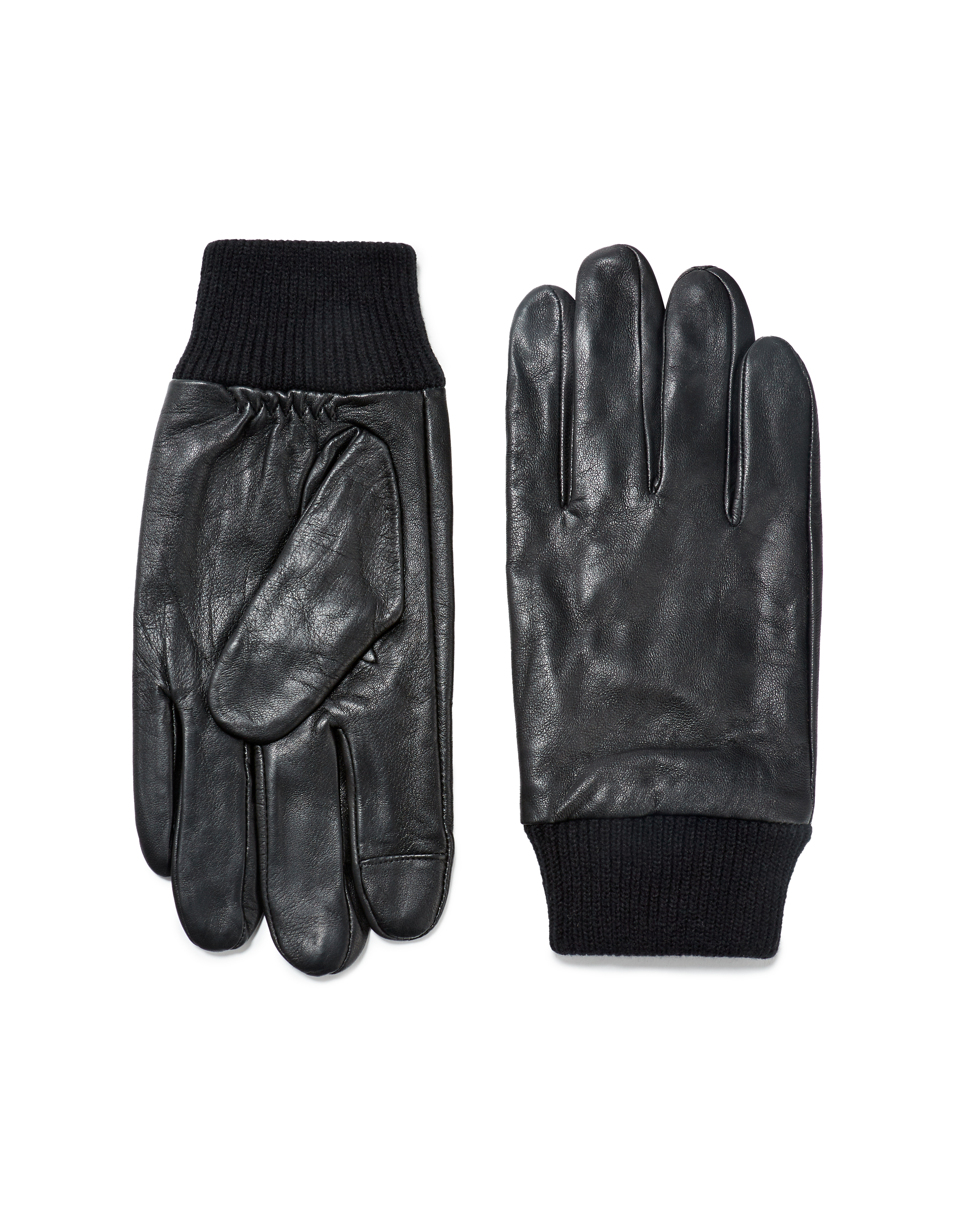 Gants 100% cuir de mouton - noir