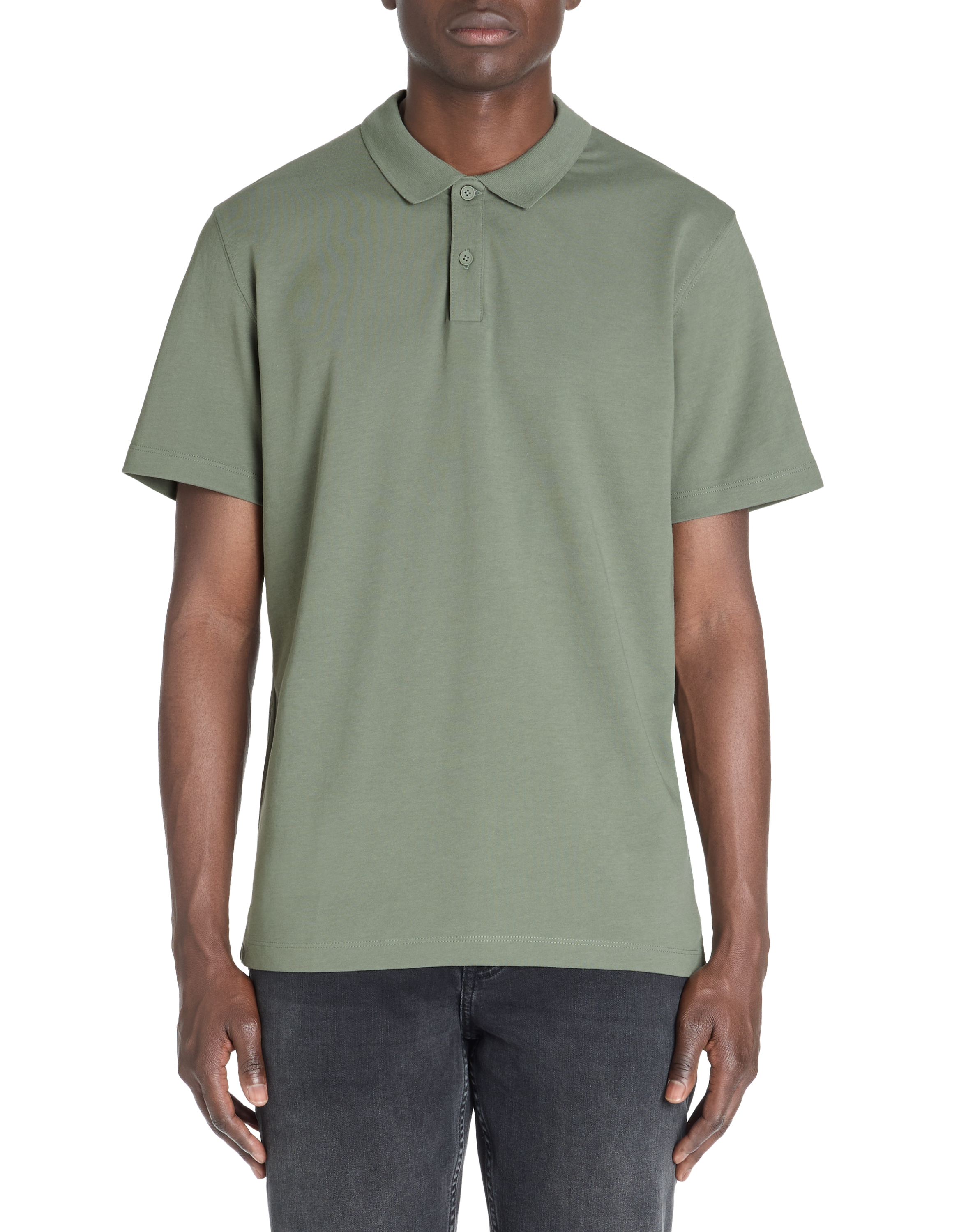 Polo regular coton mélangé - kaki - camaieu - Modalova