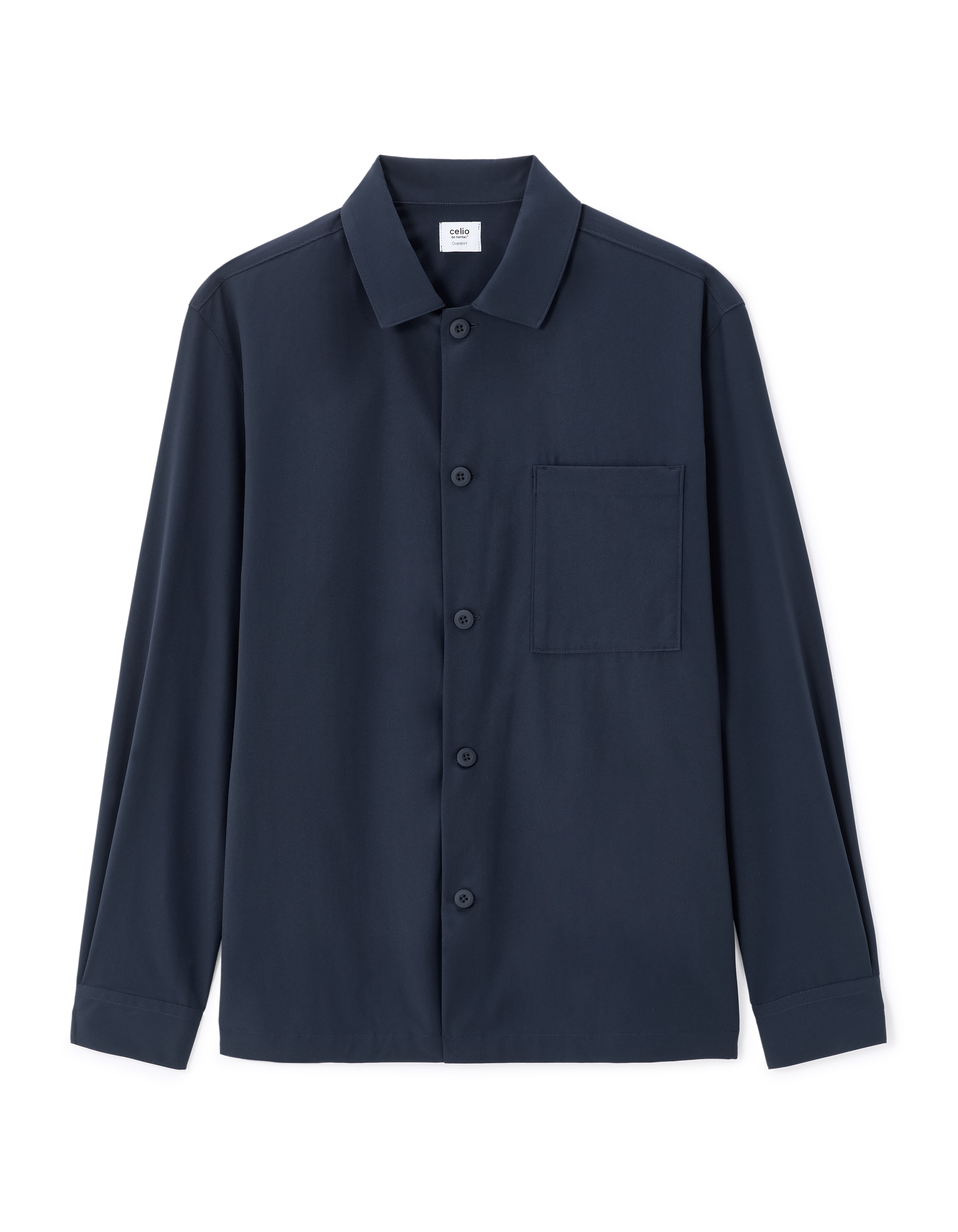 Surchemise technique uni 1 poche - marine