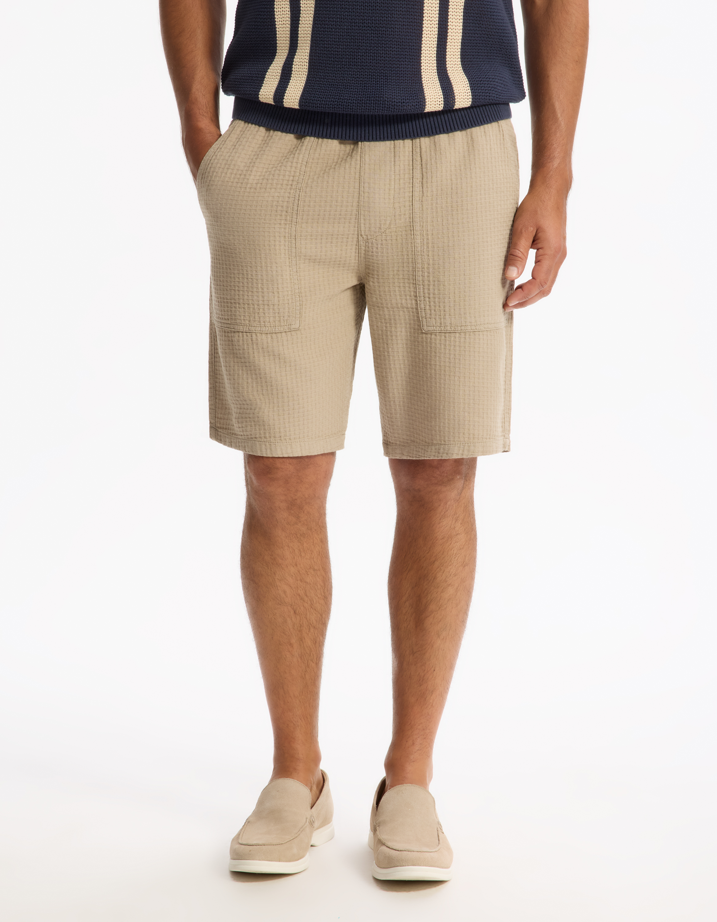 Bermuda 100% coton - beige - camaieu - Modalova