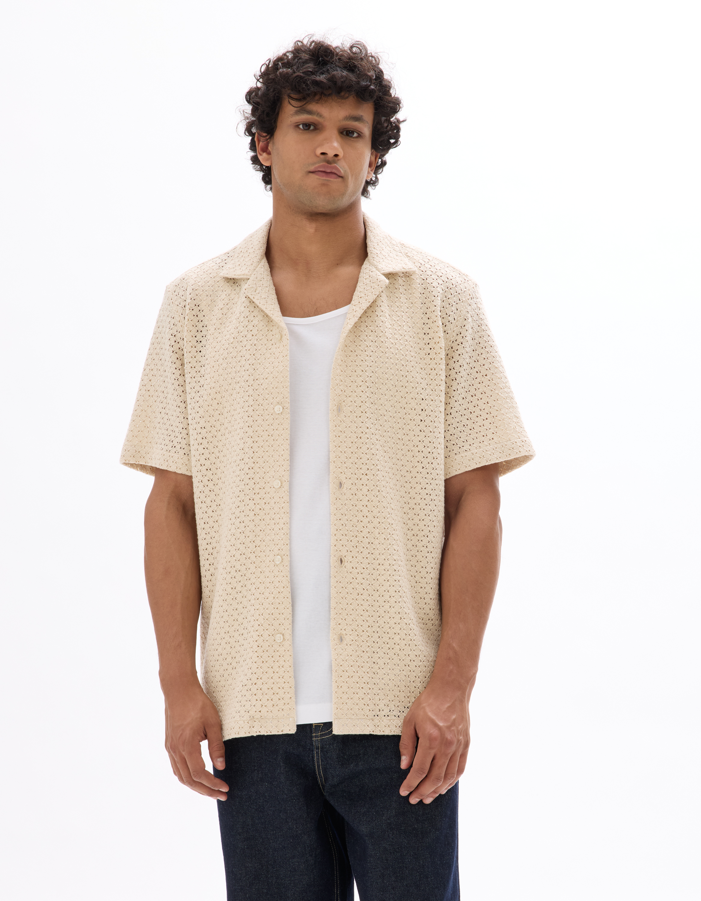Chemisette en crochet 100% coton - camaieu - Modalova