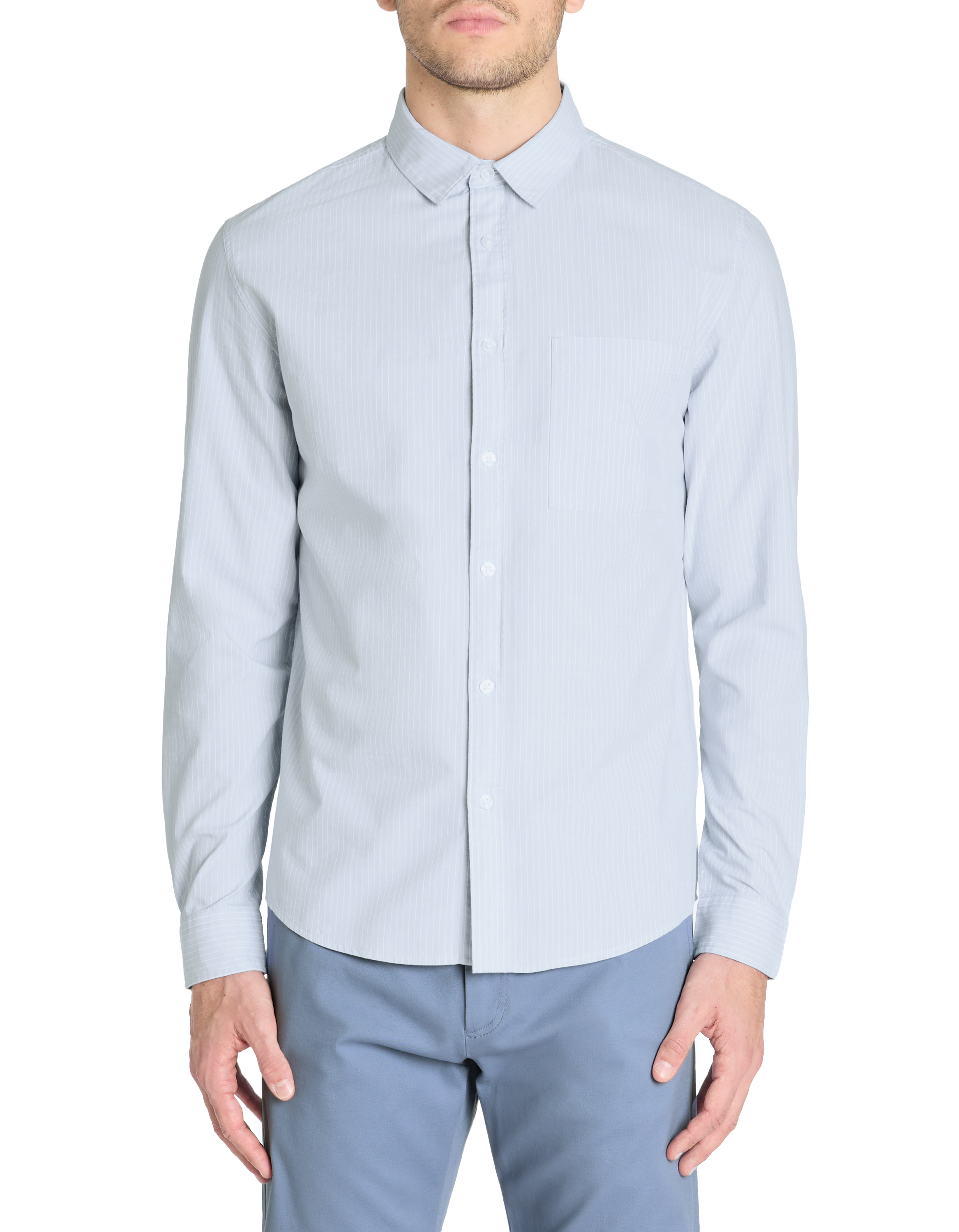 Chemise regular rayée 100% coton - bleu - camaieu - Modalova